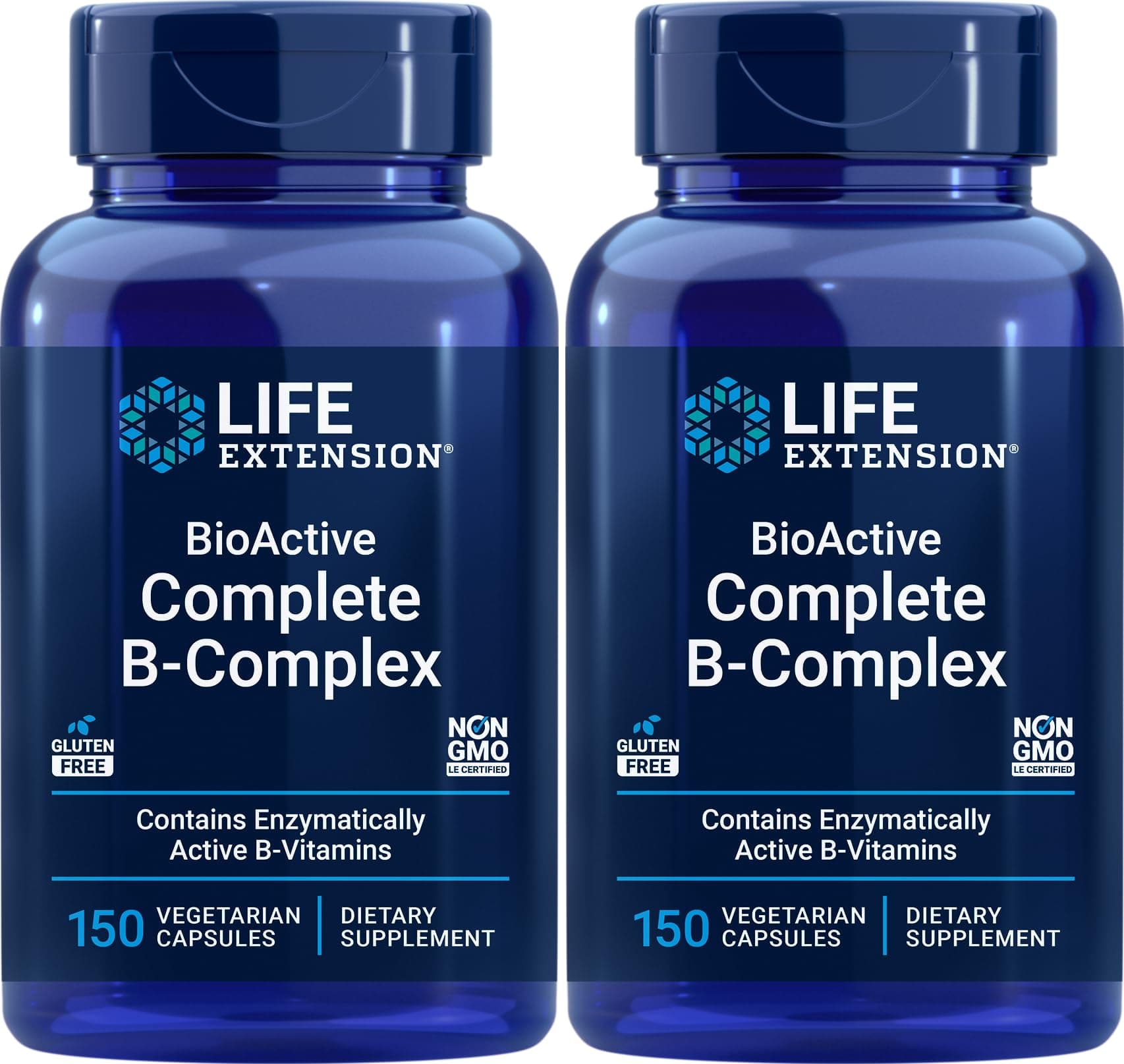 BioActive Complete B-Complex, 150 Veg Caps (Pack of 2)