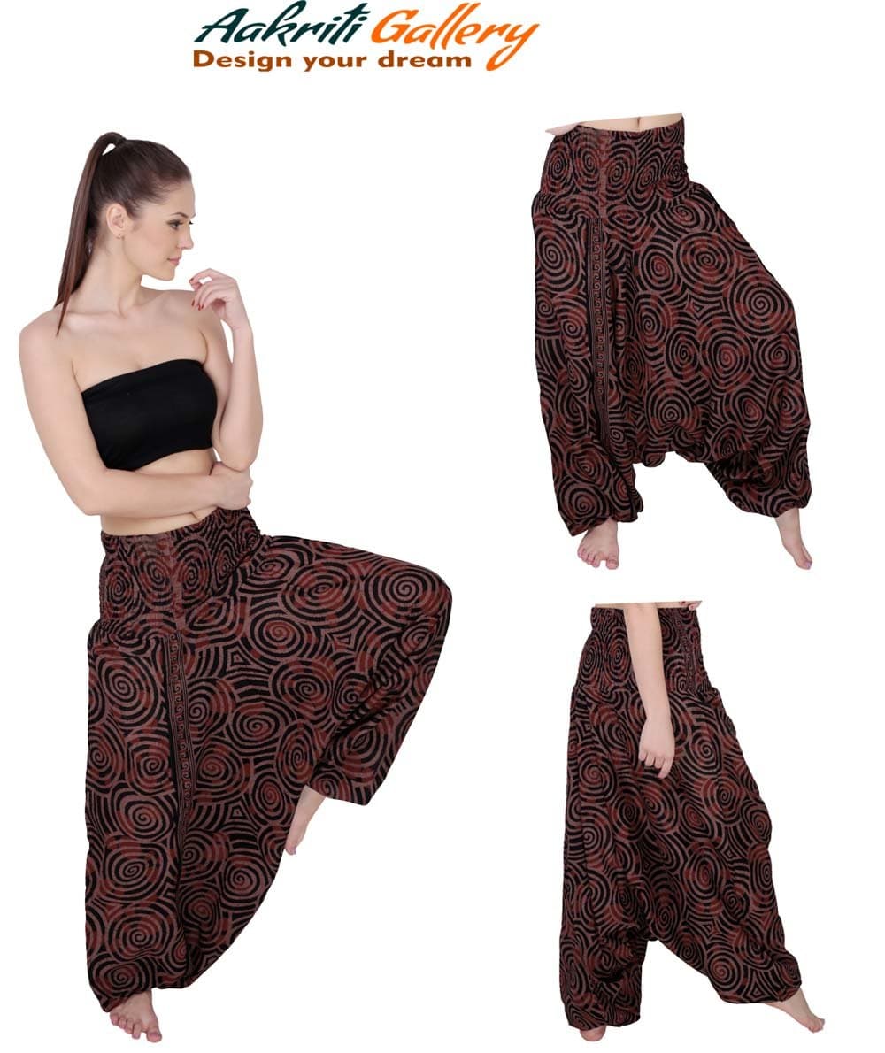 Aakriti Gallery Harem Pants Spiral Indian Alibaba Dance Trouser Yoga Pant Hippie Boho Women Wear Beach Party Jumpsuit