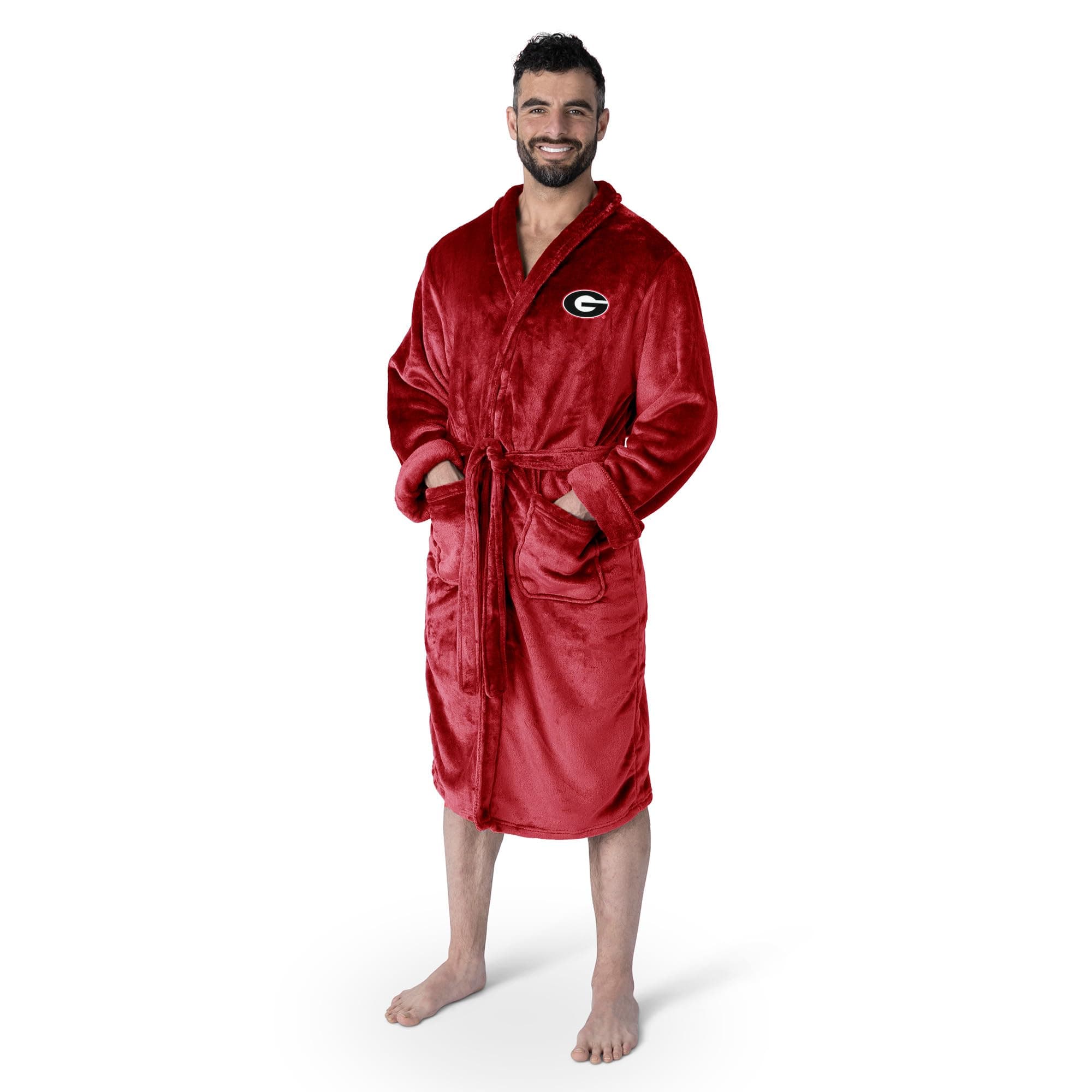 NCAA Adult Unisex Silk Touch Bathrobe, Officially Licensed Loungewear, Soft Plush Polyester