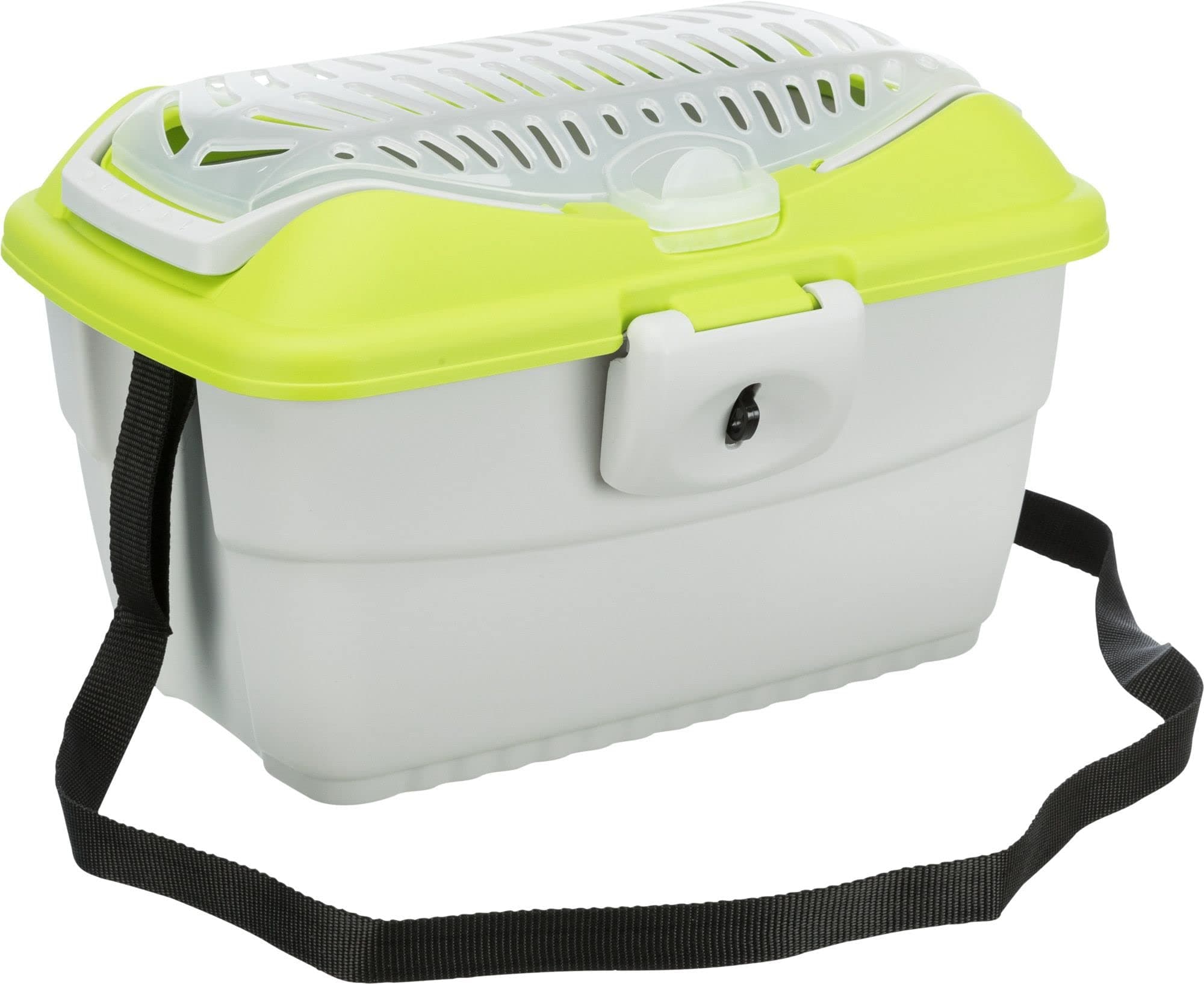 Trixie Mini Capri Transport Box, 40 x 22 x 30 cm, Light Grey/Green