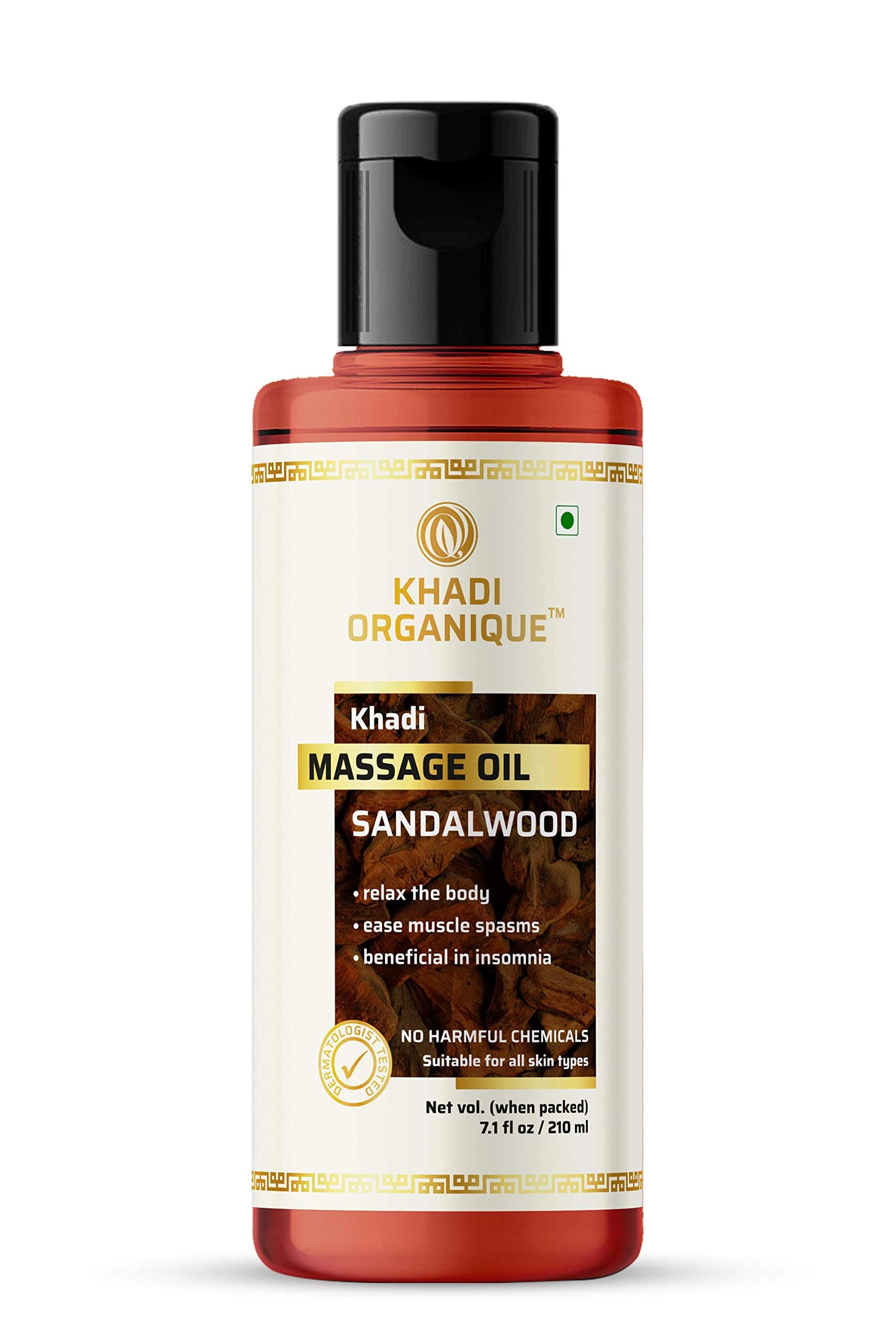 Khadi Organique Sandalwood Massage Oil Pack of 1 (210 ML)