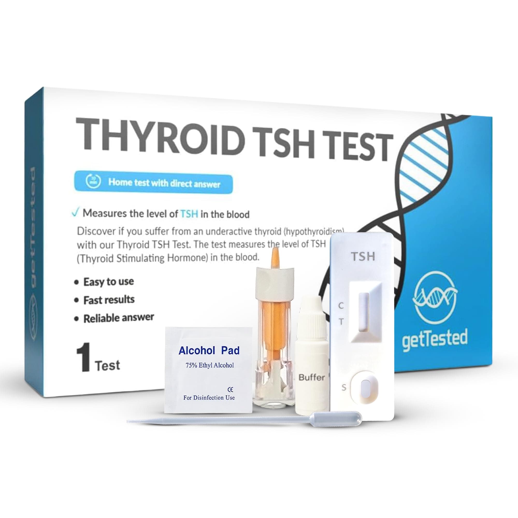 at Home Thyroid TSH Test (1 Test) The Test Measures The Level of TSH (Thyroid Stimulating Hormone) in The Blood