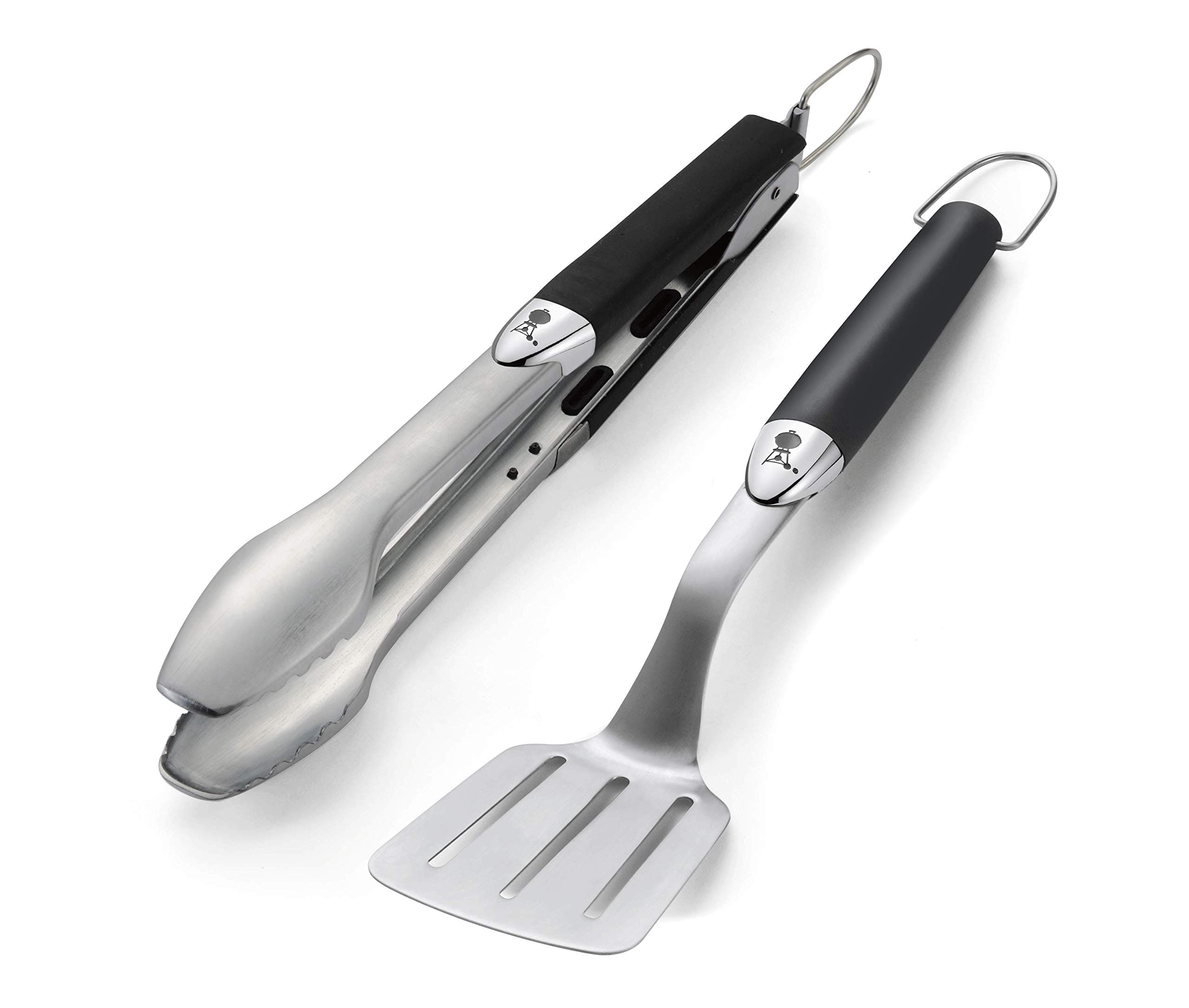 Weber 6645 Original Portable 2-Piece Stainless Steel Tool Set | Premium Grilling accessories
