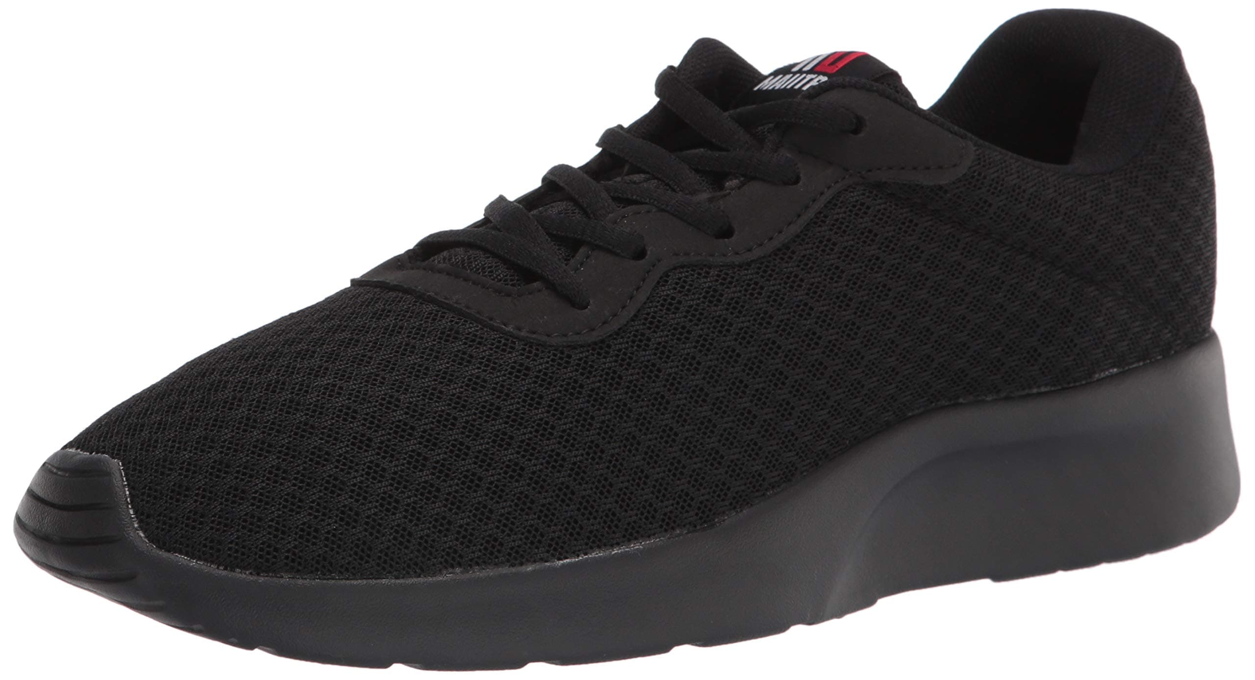 MAIITRIP Mens Gym Shoes,Athletic Running Shoes,Lightweight Breathable Mesh Casual Tennis Sports Workout Walking Sneakers,All Black,Size 8.5