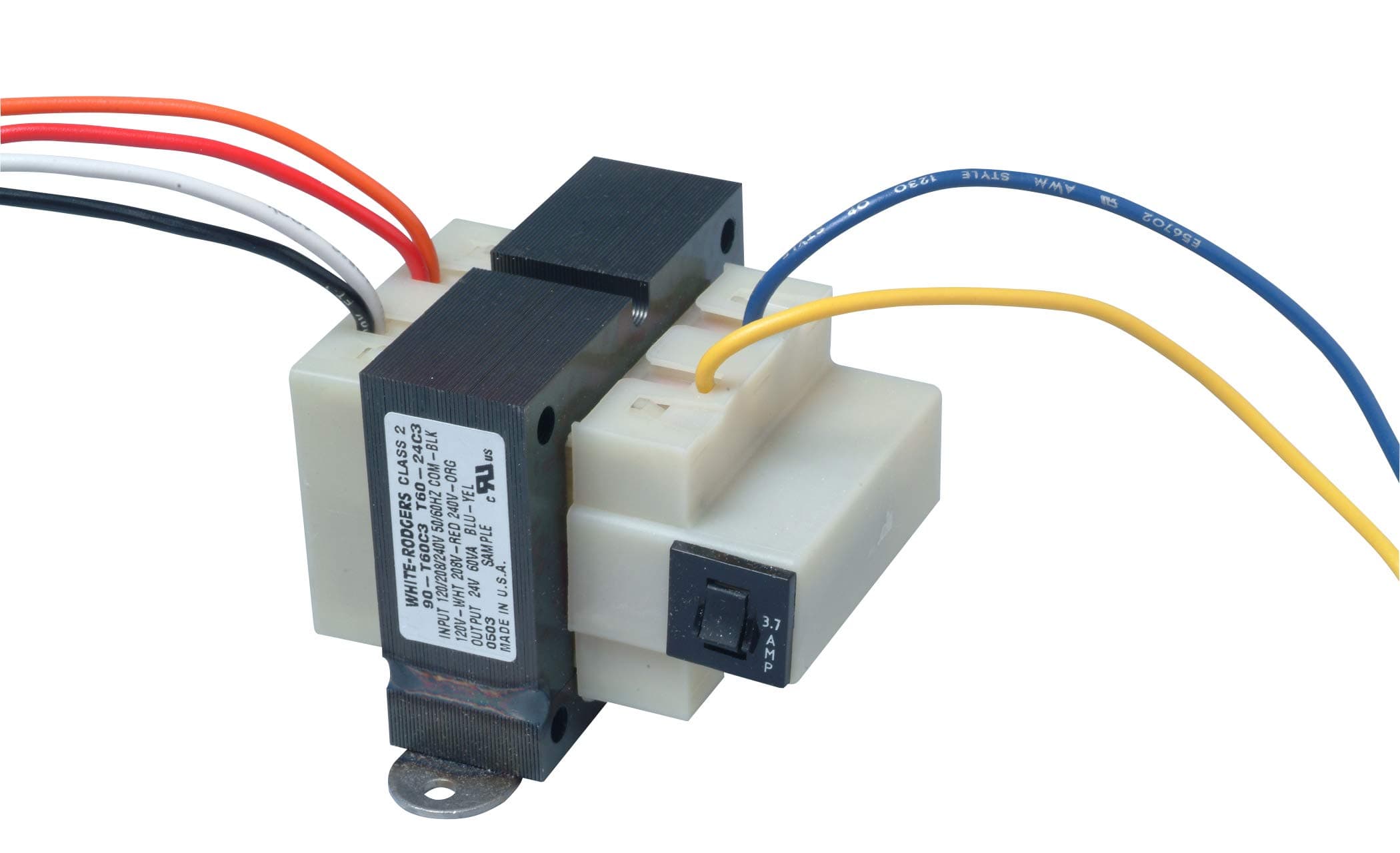 White-Rodgers Emerson 90-T60C3 24VAC 60-VA Foot Mount Class 2 Transformer