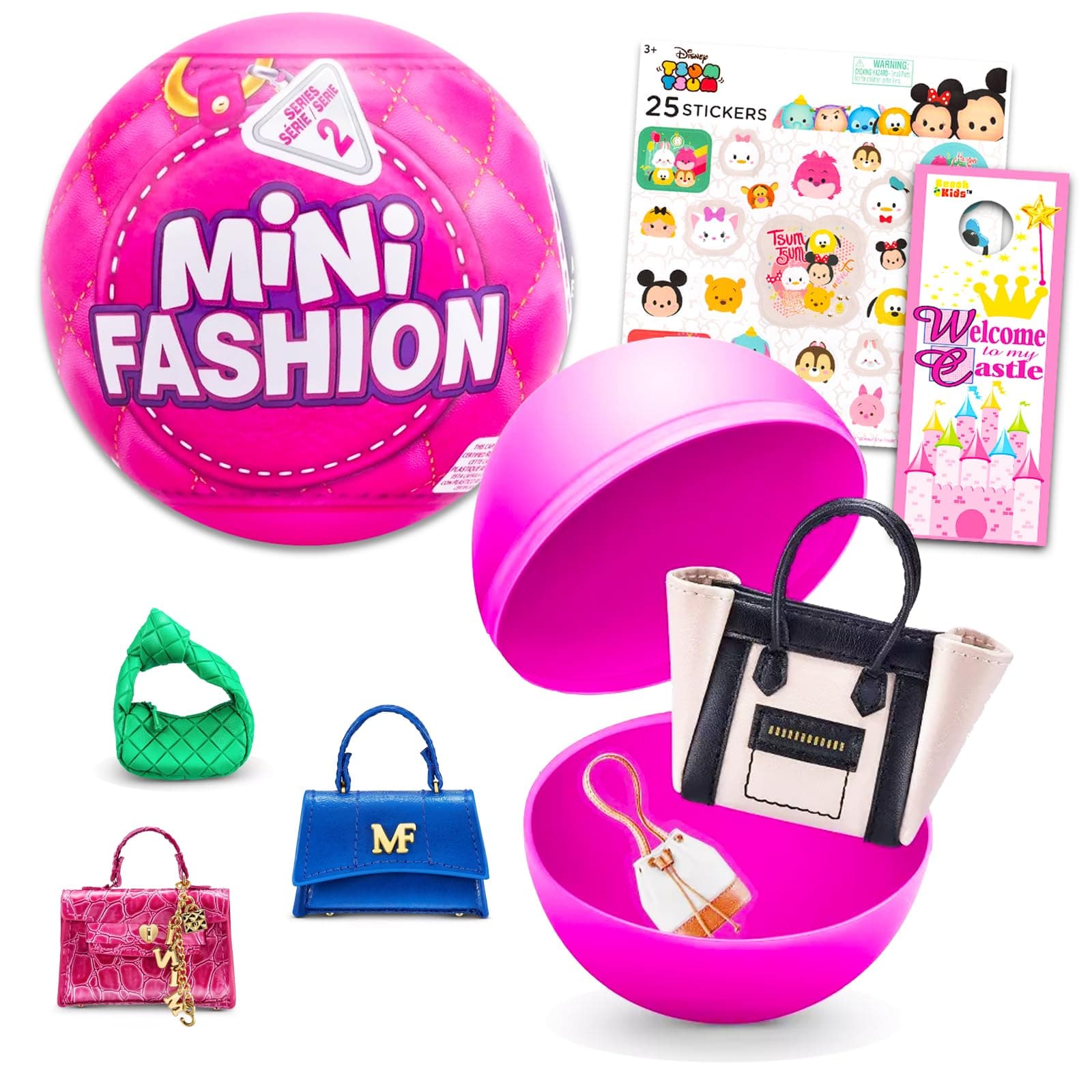 Zuru 5 Surprise Mini Brands Fashion Mystery Set - Surprise Mini Fashion Toys Mystery Bundle With Shopkins Stickers And More (Mini Brands Fashion Series),for Kid