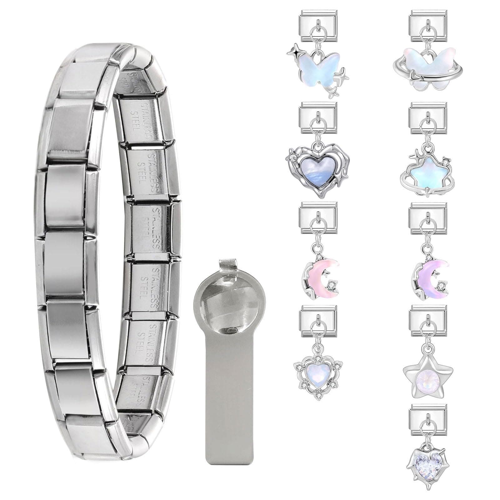 Italian Charms Set - 10mm*9mm Charm Bracelet, Love Fruit Cake Pendant