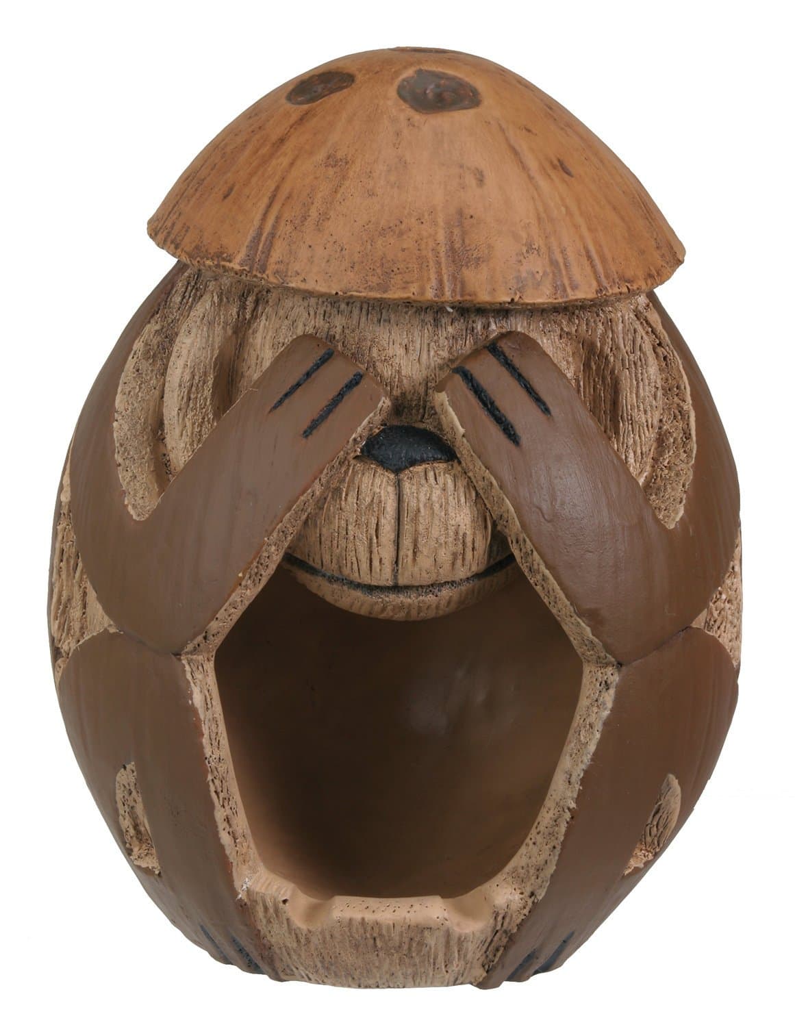 See No Evil Coconut Monkey Collectible Figurine