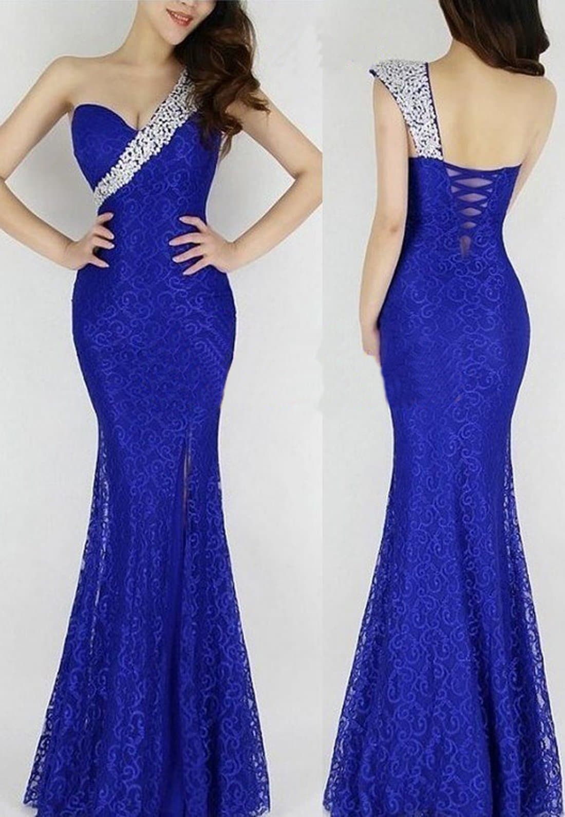 New Strapless Lace for Women Dress Patterns Long Skirt High-slit Skirt