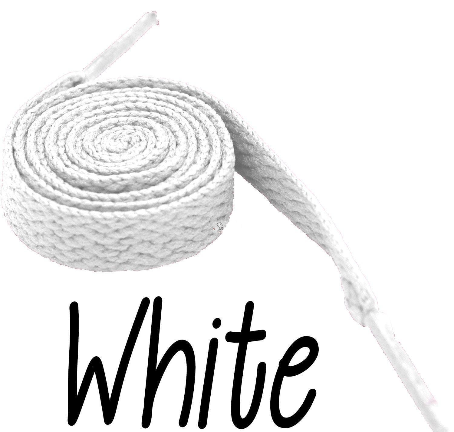 Shoelace1914 - White Flat Shoelaces Length: 45 Inches