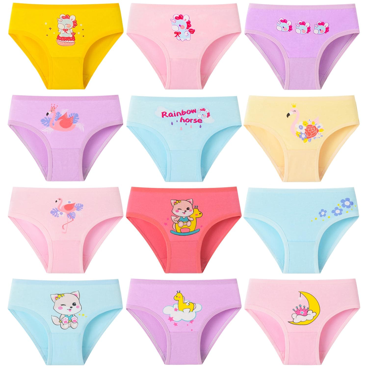 Girls Knickers Cotton Underwear Pants Briefs Underpants Pack of 12