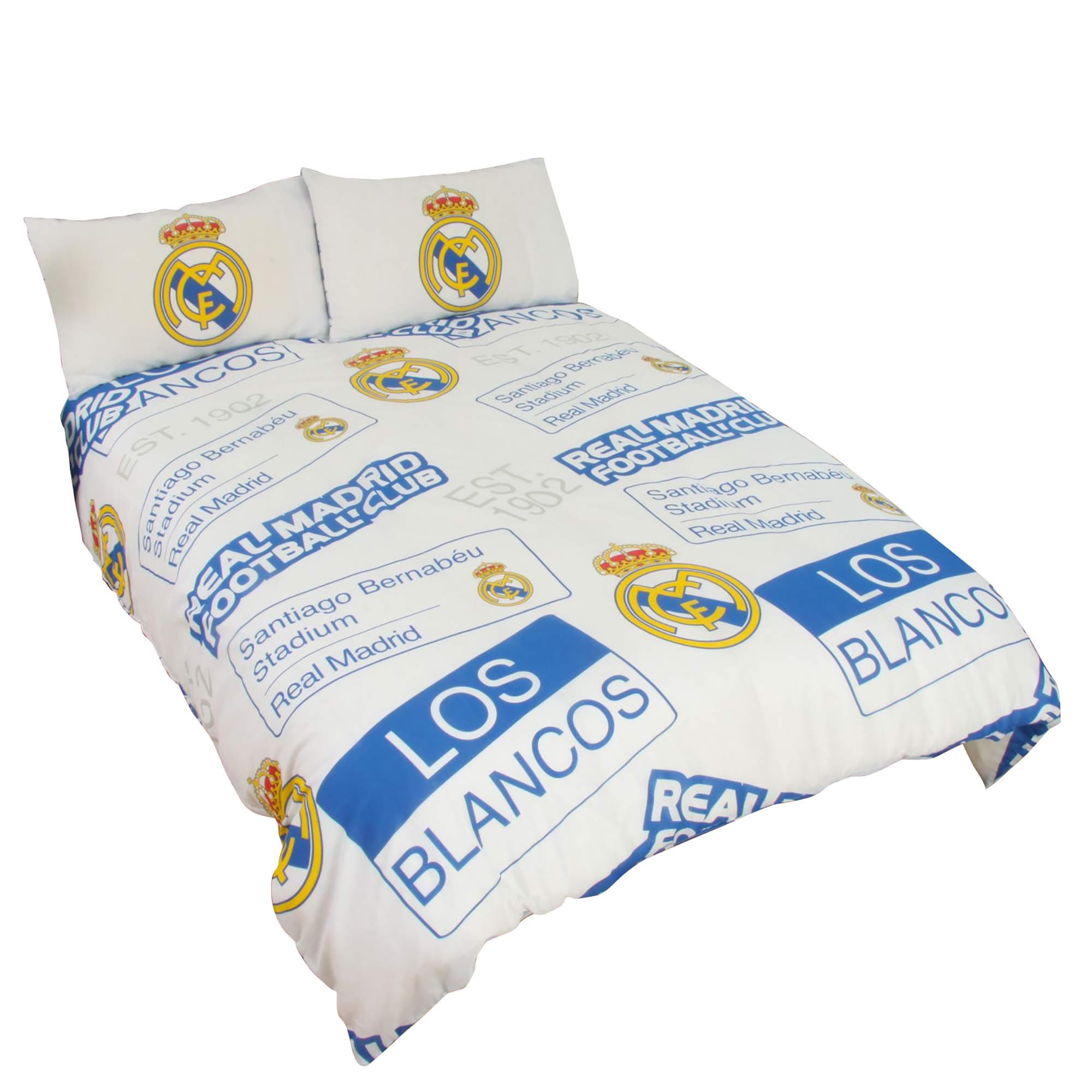 Real Madrid Official Double Duvet Cover Set - Multi-Colour