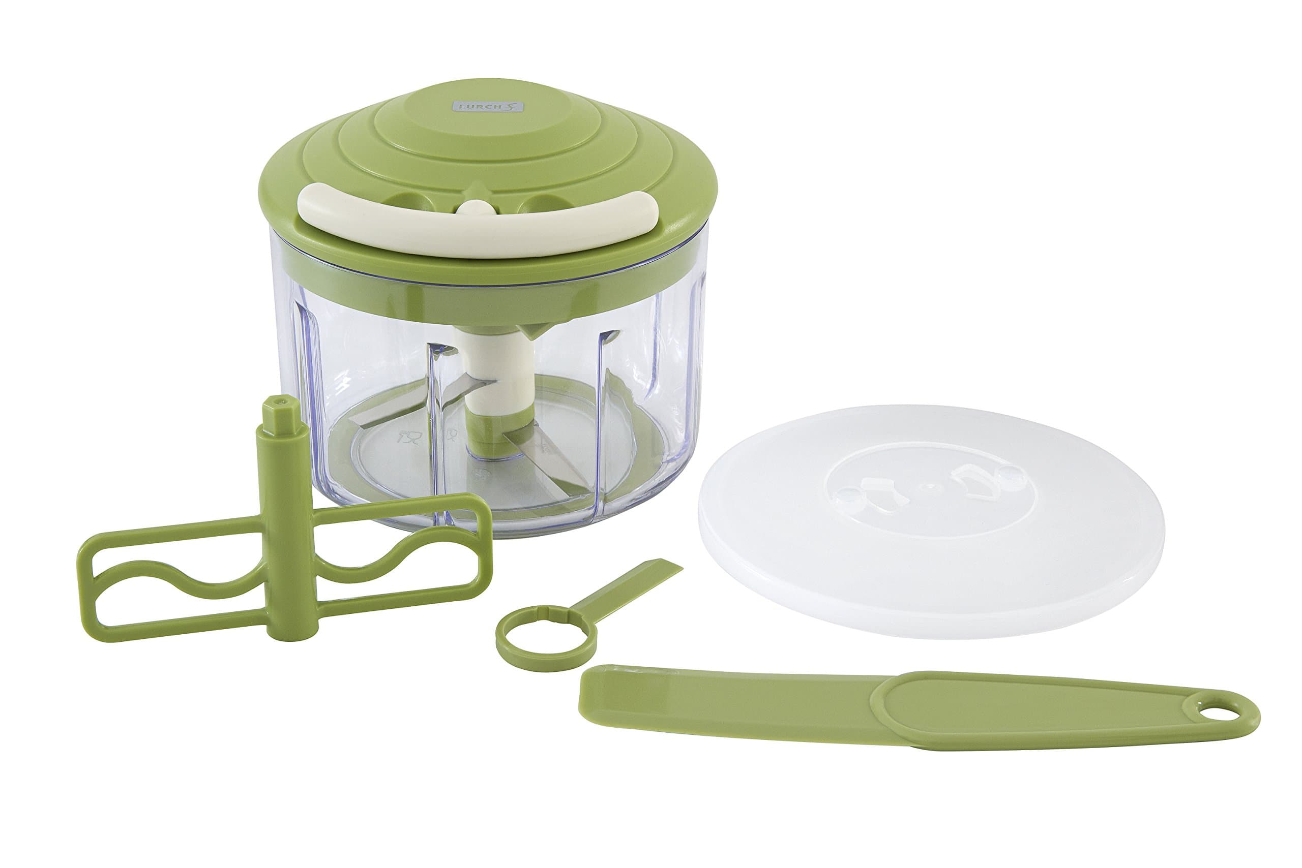 Lurch 10284 Multi Chopper with Pull Cord, Plastic, Green/Cream White 13.5 x 13.5 x 13 cm