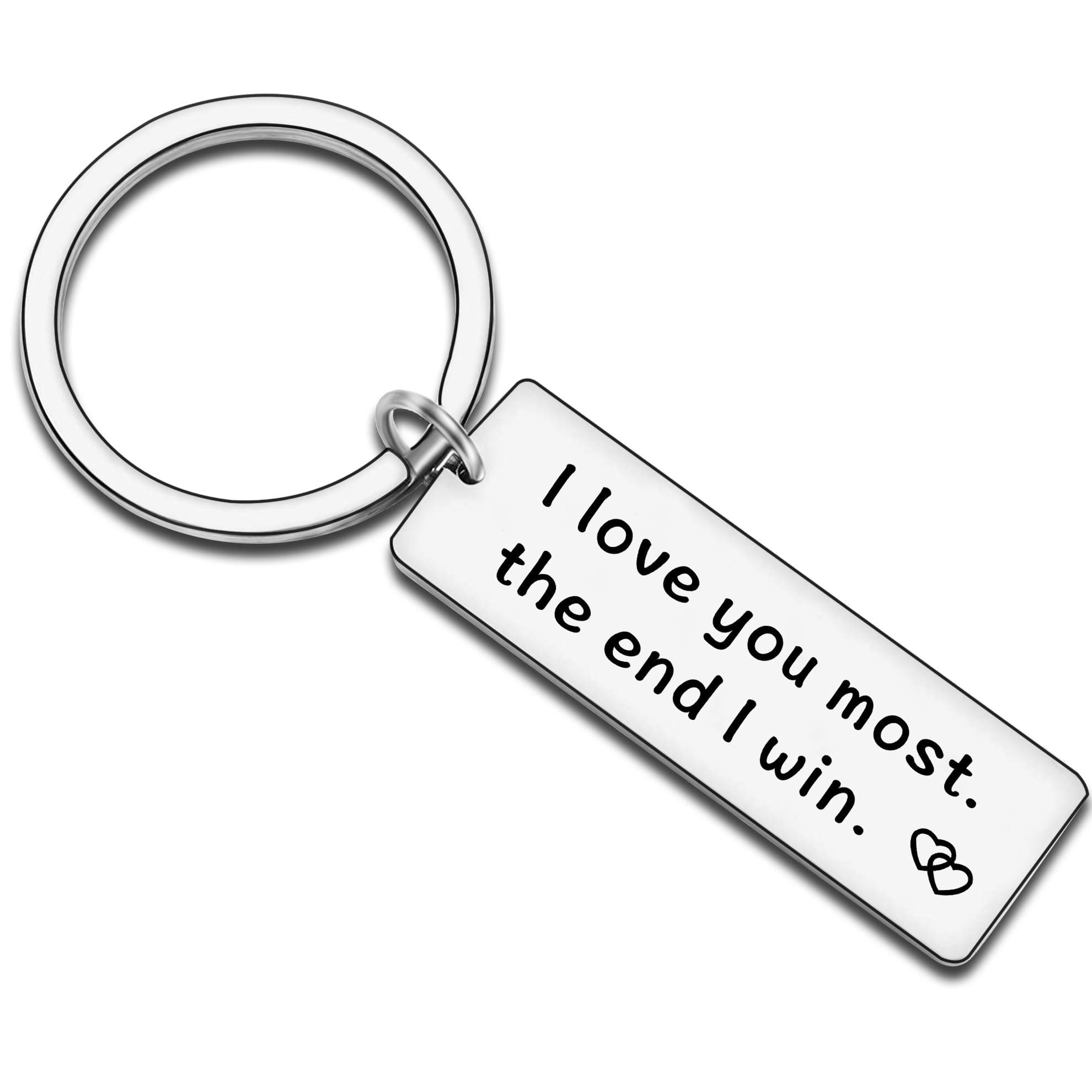 JMIMOI Love You Gifts for Him Her Boyfriend Girlfriend Anniversary Birthday Valentines Day Keyring Present