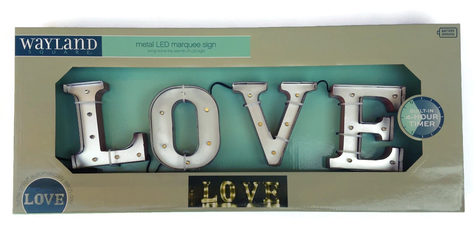 Love Metal Marquee sign - Wayland Square