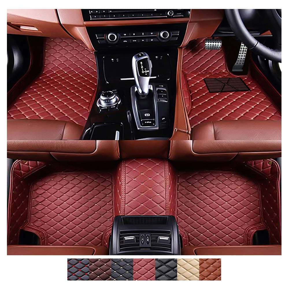 Zmkar Technology Custom Made Car Floor Mats Fit for BMW X6 E71 2008-2013 All Weather Car Floor Liner Carpets (wine red, right hand drive)