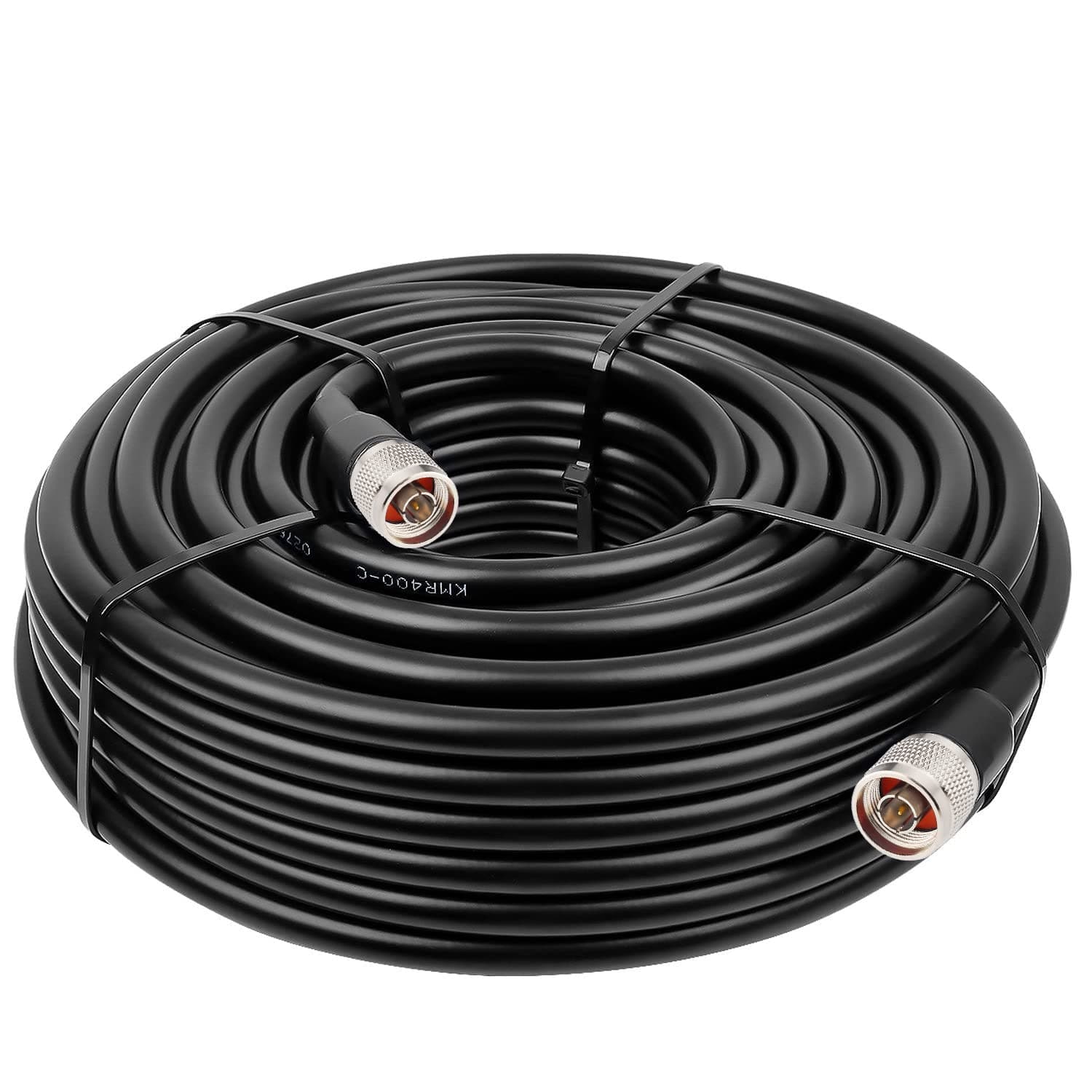 100FT Coaxial Cable - N Male to Male, Low Loss N Cable for 3G/4G/5G/LTE/ADS-B/Ham/GPS/WiFi/RF Radio to Antenna or Surge Arrester Use