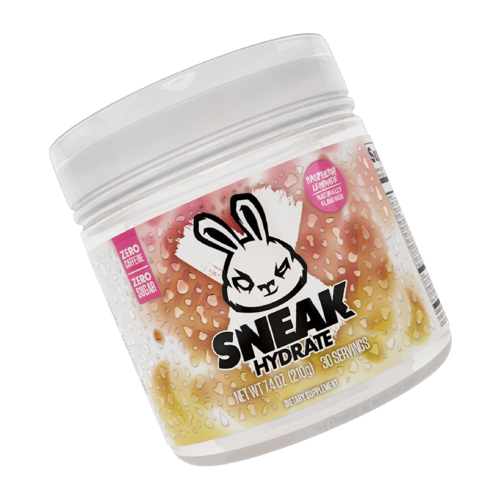 SNEAK Hydrate | Raspberry Lemonade | Coconut Water with Electrolytes, Zero Caffeine, Zero Sugar, Natural Flavors & Colors, Ashwagandha KSM-66 | 30 Servings