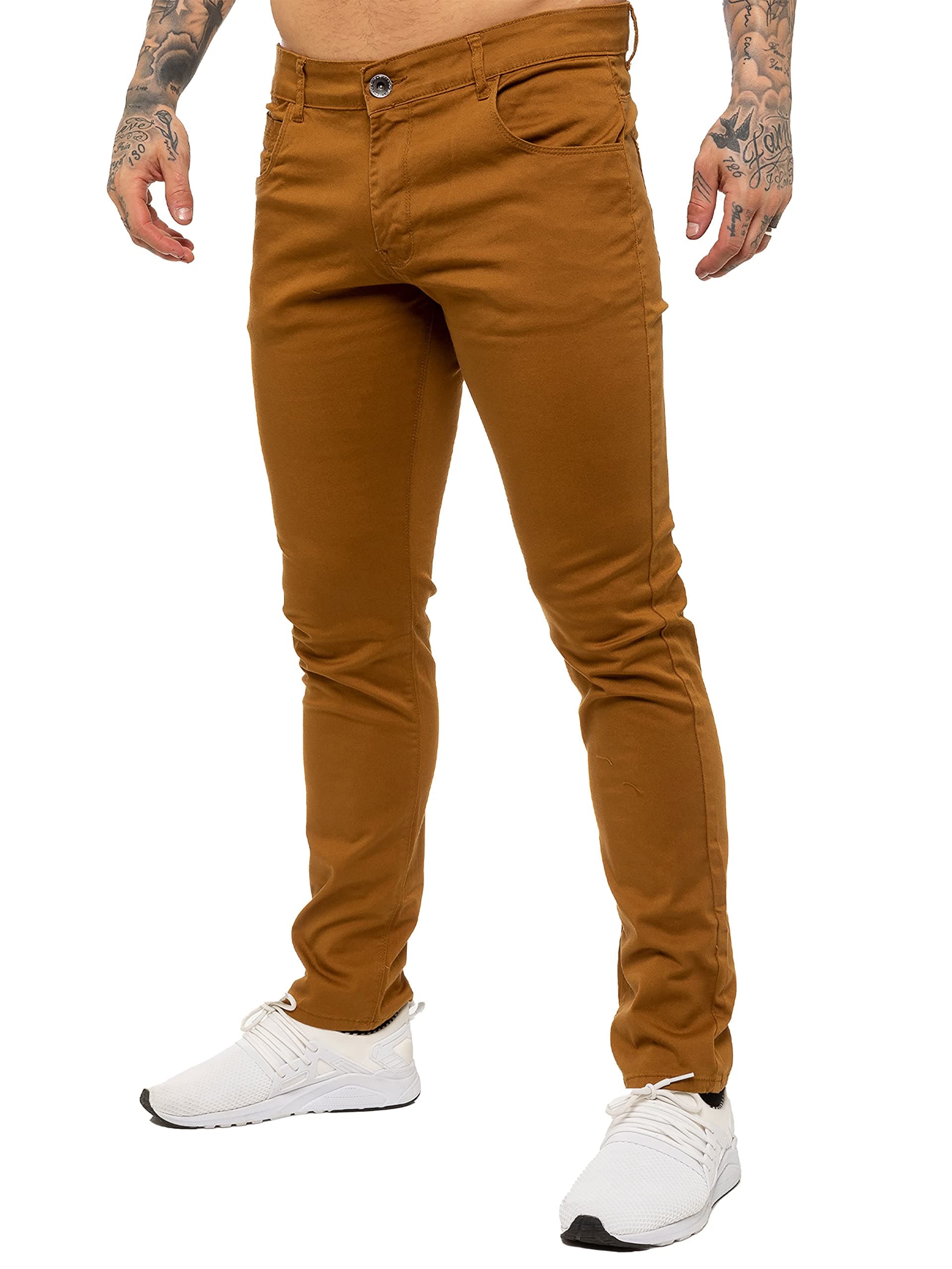 BRAND KRUZENew Mens Kruze Stretch Skinny Fit Chinos Branded Trousers Pants All Waist