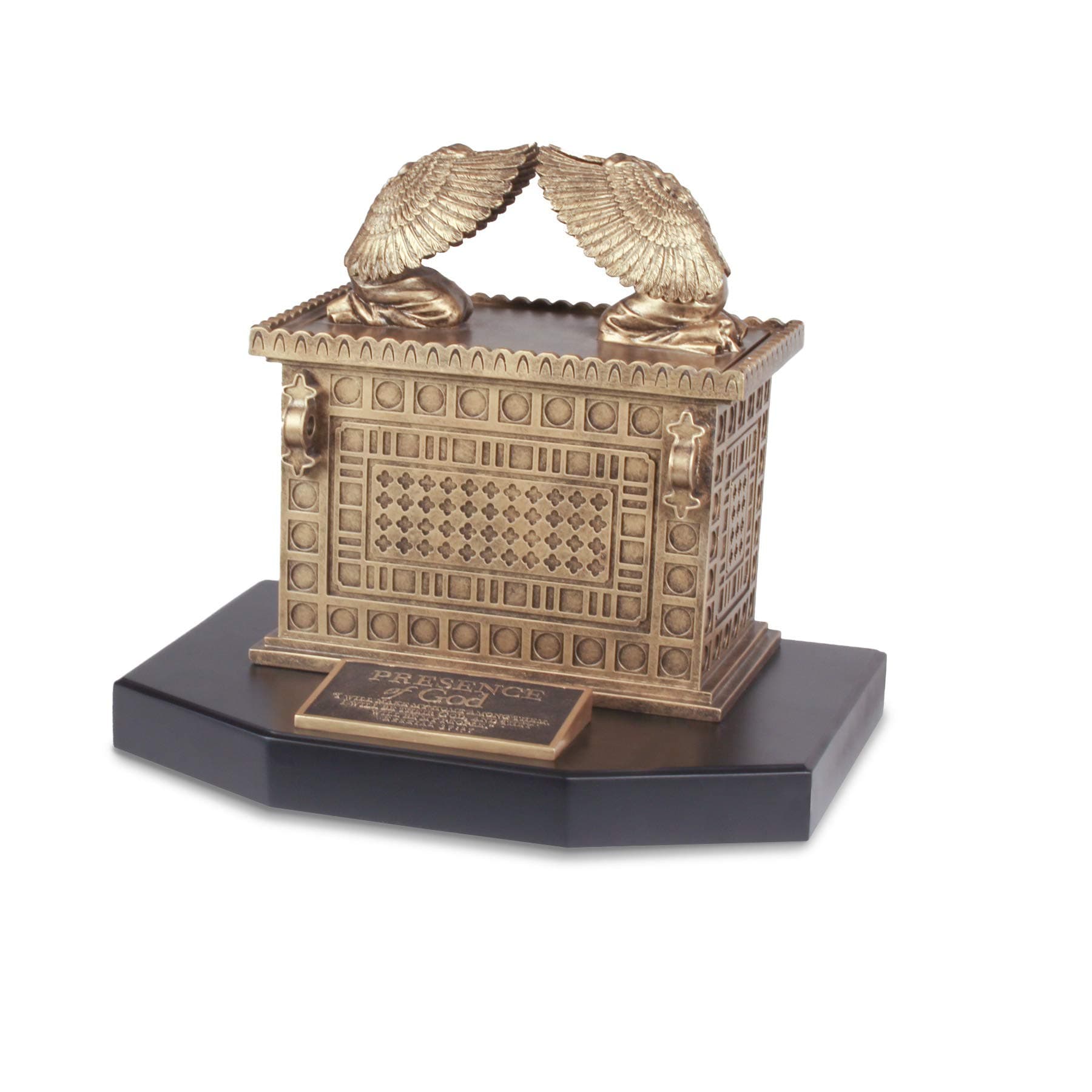 Lighthouse Christian Products Ark of The Covenant Antique Gold Tone 14 x 12 Hand-Cast Resin Mounted Sculpture