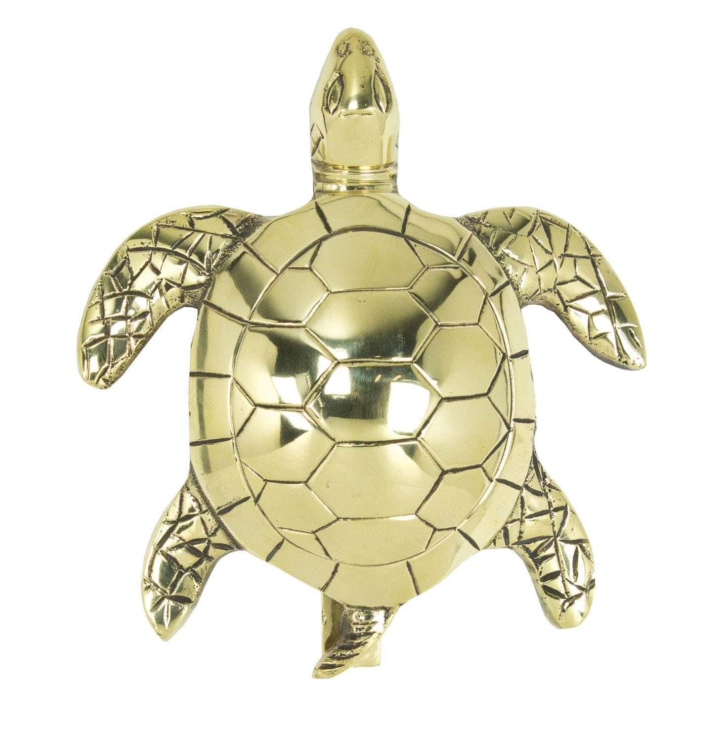 Large Solid Brass Sea Turtle Doorknocker