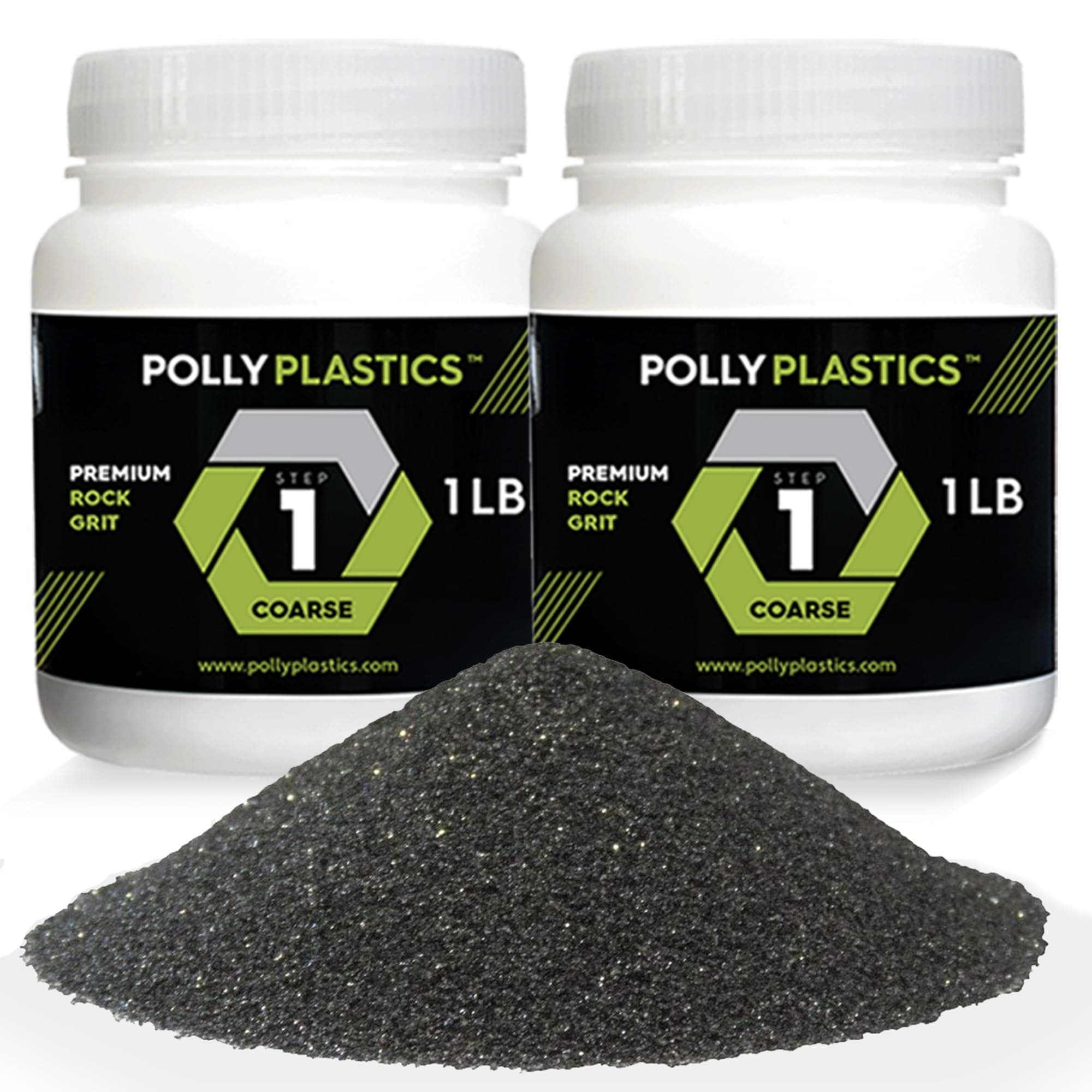 Rock Tumbler Media Grit Refill, 2 lb Coarse 60 Silicone Carbide Grit, Stage 1 for Tumbling Stones (2 Pack)