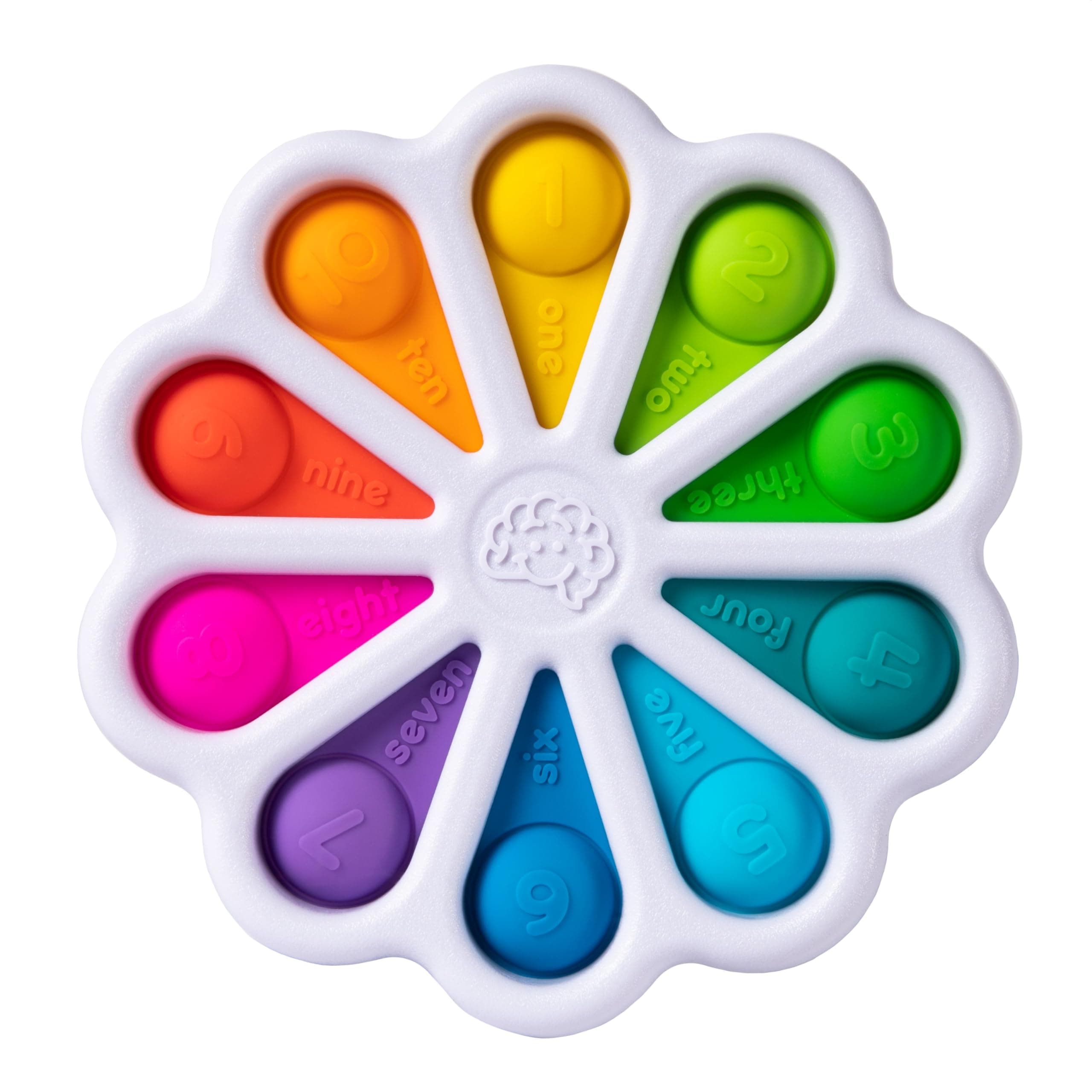 Fat Brain Toys Dimpl Digits Toddler Toys, Popping Number Learning Sensory Preschool Toy for 2 Years, Bilingual Spanish and English Fidget Toys.