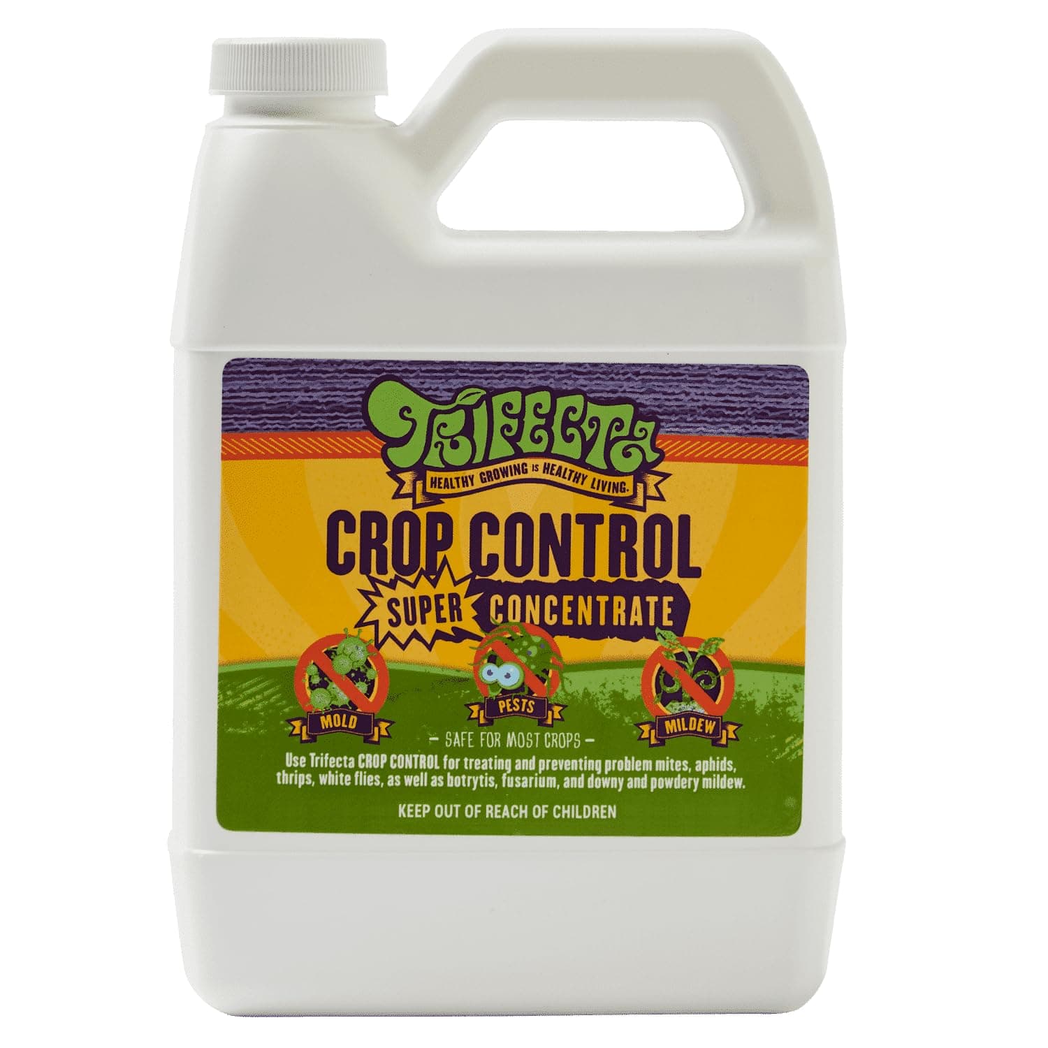 Crop Control Super Concentrate All-in-One Natural Pesticide, Fungicide, Miticide, Insecticide, Help Defeat Spider Mites, Powdery Mildew, Botrytis, Mold, and More on Plants 16 OZ