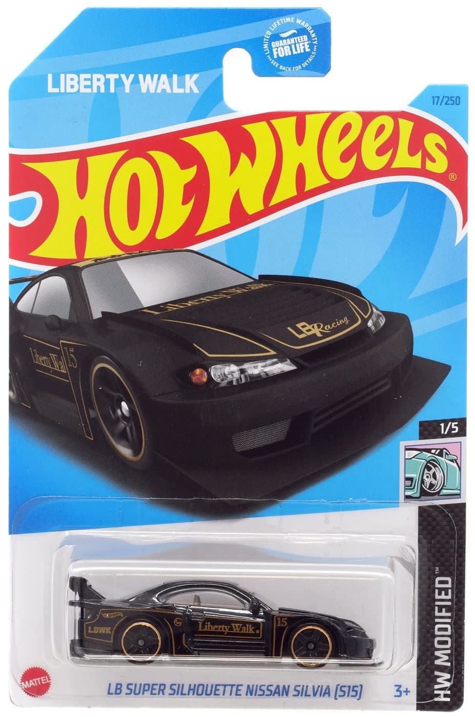 LB Super Silhouette Nissan Silvia (S15) - HW Modified 1/5 - Black - 2023 - Mint/NrMint Bubble Packed Ships in a Box Size