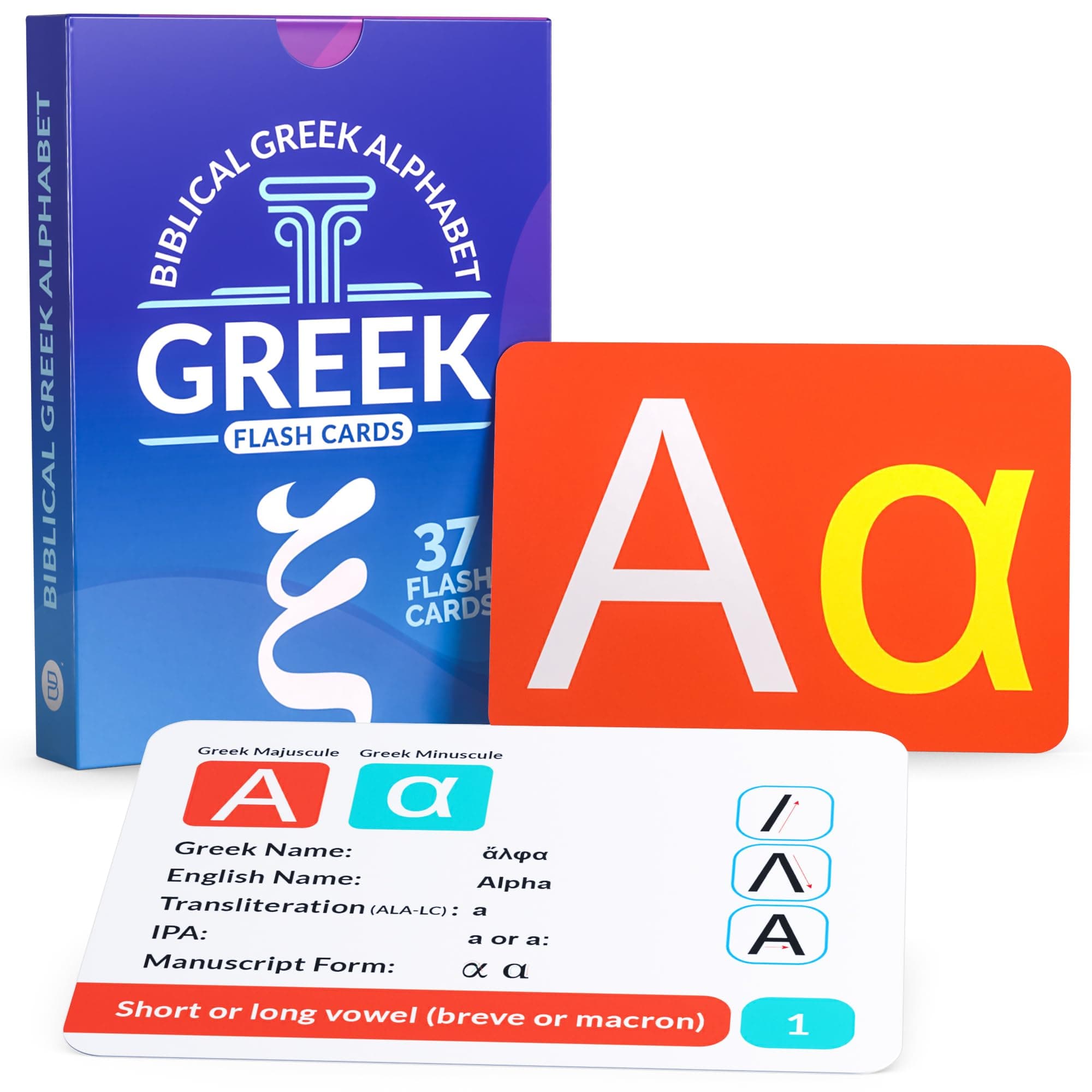 Biblical Greek Alphabet Flash Cards – Educational Language Learning Resource for Memory & Sight Words - Fun Game Play - Grade School, Classroom, or Homeschool Supply – Briston Brand