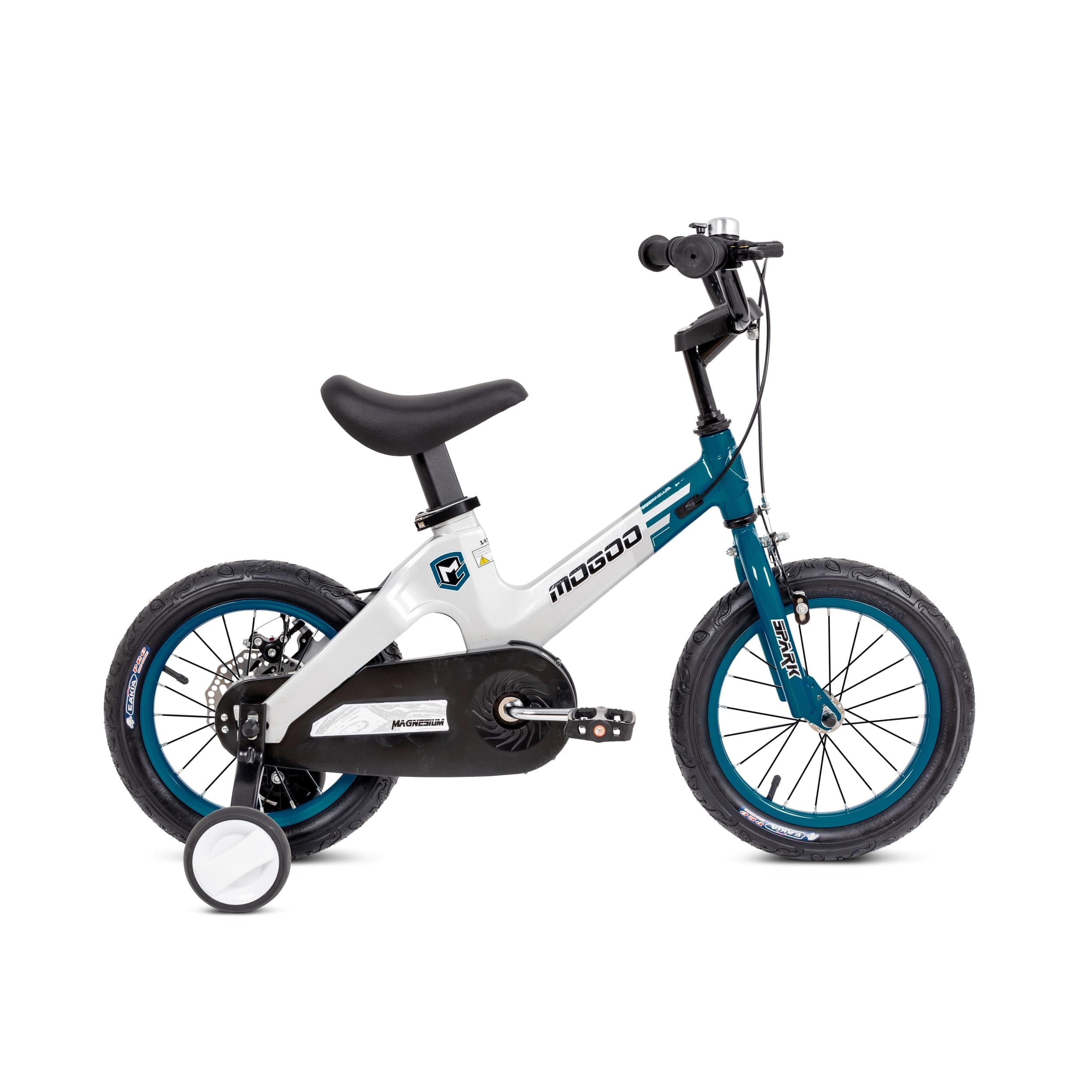 Mogoo Spark Kids Magnesium Alloy Bike for 2-8 Years Old Boys Girls, Adjustable Height, Disc Handbrakes, 12/14/16-Inch Bicycle w Training Wheels