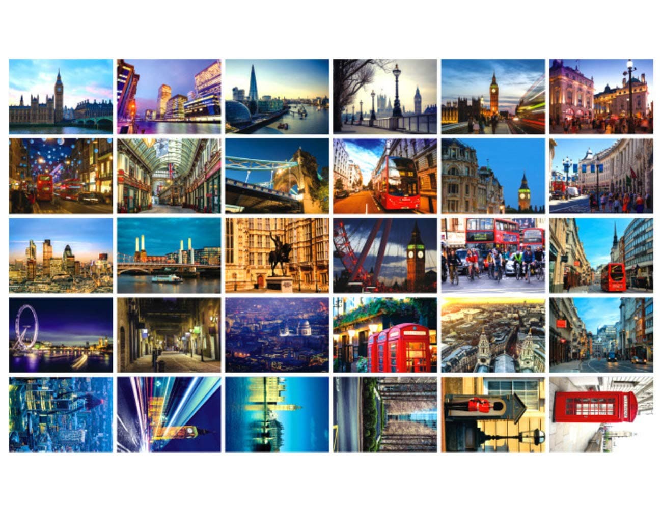 HOSTEESSCHOICE Travel postcards,Set of 30 Post cards variety pack depicting from Around the World Famous Travel Sites,Assorted Postcards Bulk, 4 x 6 -London