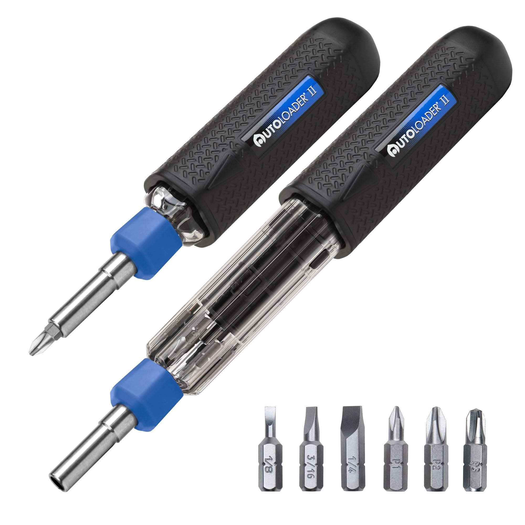 Screwdriver Multi Tool Magnetic | Multi-Bit Auto Loading Barrel Patented | Ergonomic Anti-Roll Handle With Rotating Collar | Industrial High-Grade Bits | Award Winning Design