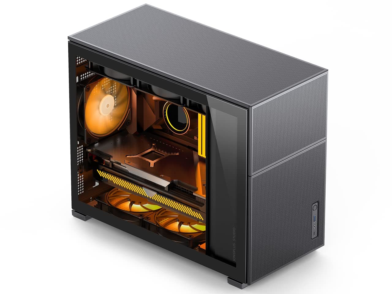 D31 MESH Black Micro ATX Computer Case, MATX/ITX Mainboard/Support RTX 4090(335-400mm) GPU 360/280AIO,Power ATX/SFX: 100mm-220mm Multiple Tool-Free Design,Black