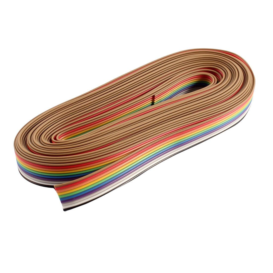 5 Meter 10 Core Rainbow Color Flat Ribbon Wire Cable (5 Meters)