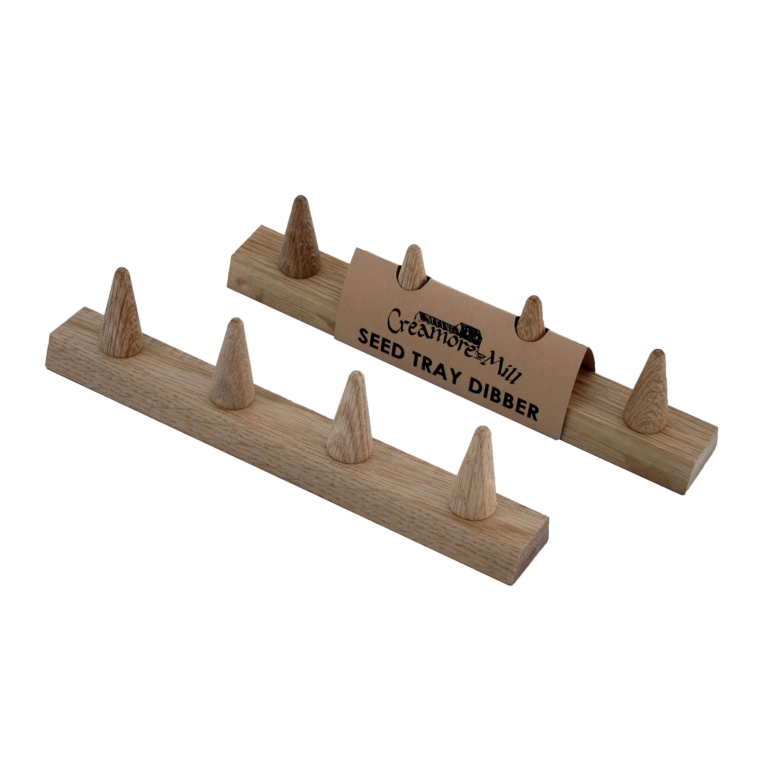 Creamore Mill UK Made Oak Gardeners Seed Tray Dibber