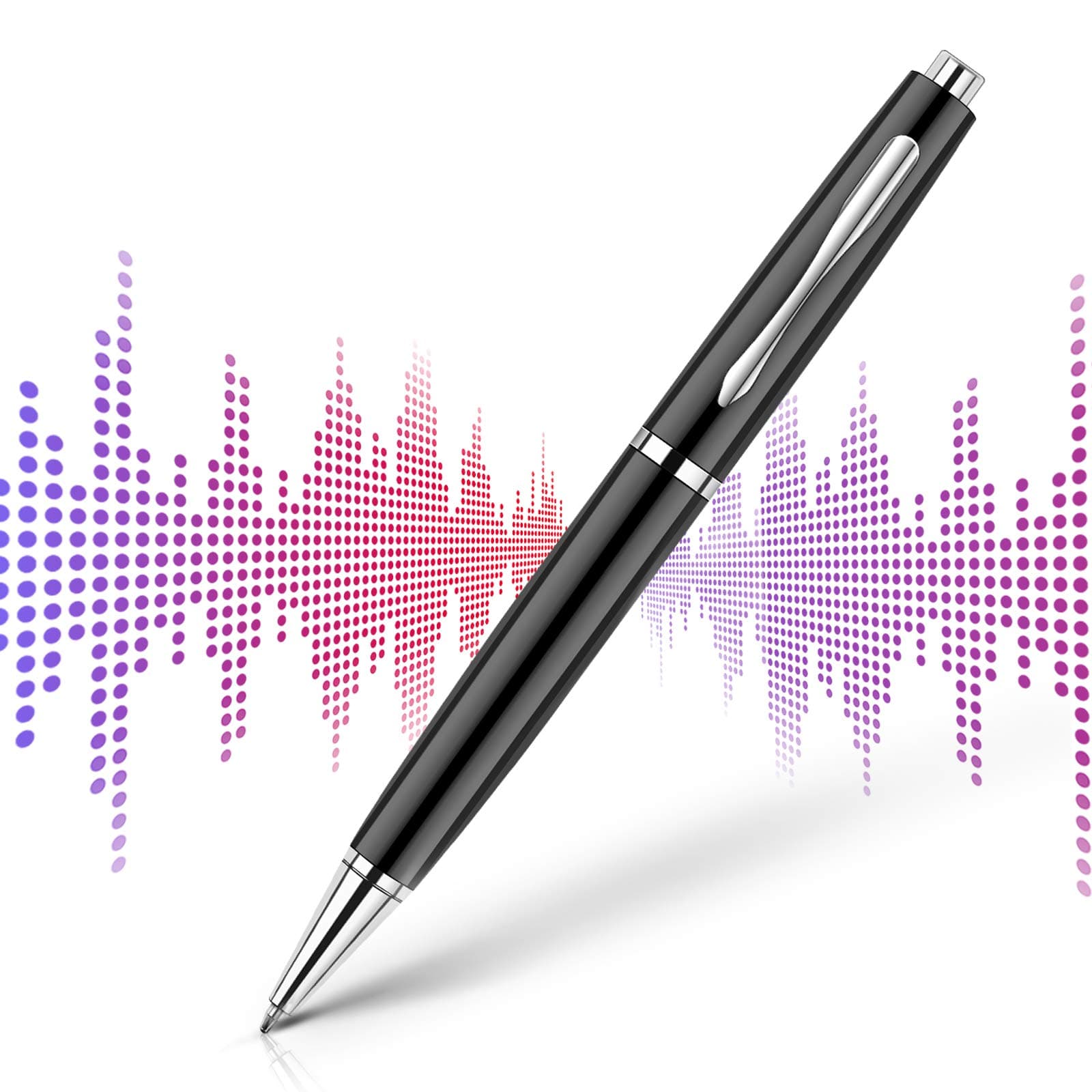 Digital Voice Recorder 16GB - Voice Activated Recorder for Lectures Interviews Meeting Students Cl, Mini Audio Recording Device Portable USB MP3 Playback