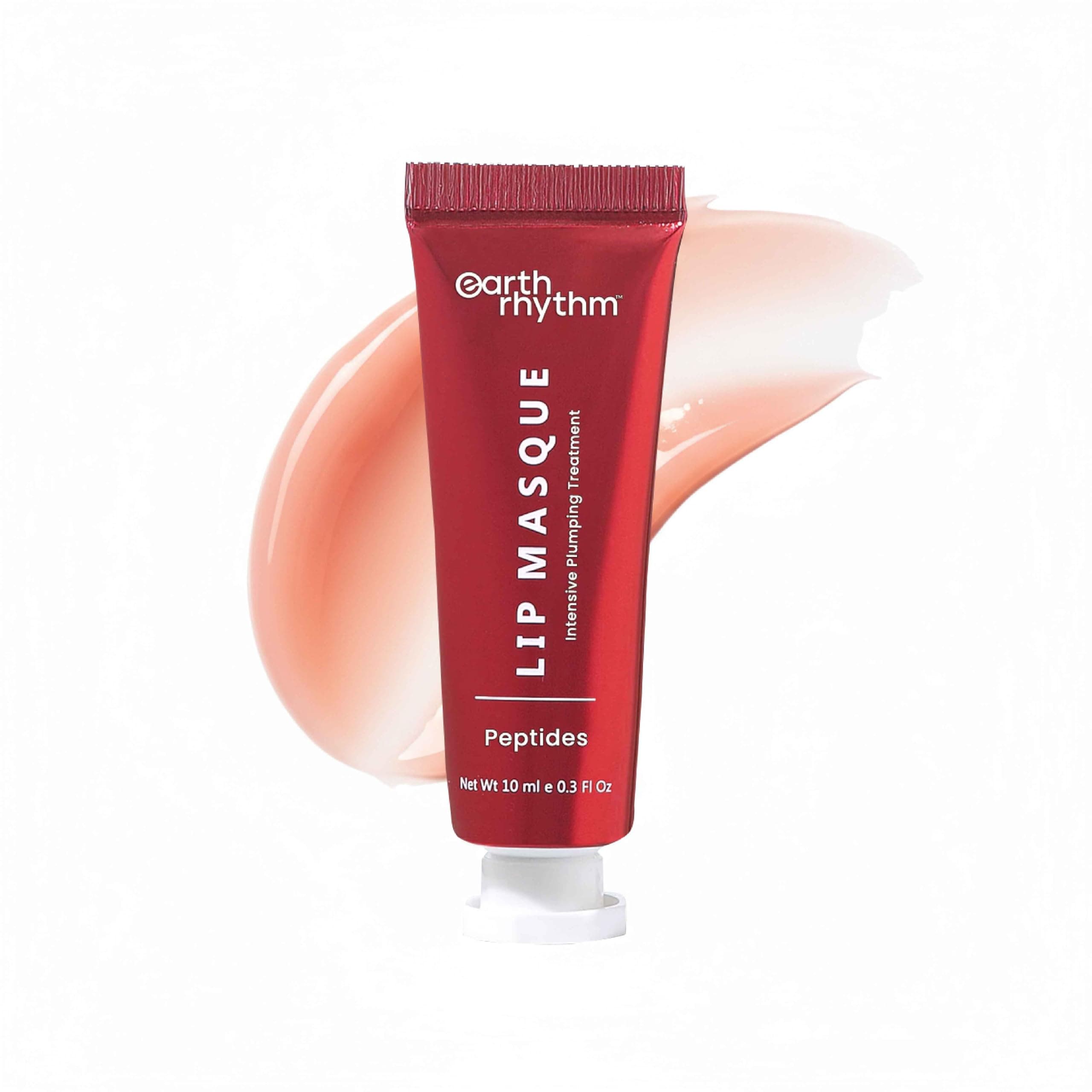 Earth Rhythm Lip Masque Lip Balm With Peptide, Nourishes, Smoothens, Plumps & Hydrates Dry Chapped Lips For Women & Girls, 10ml