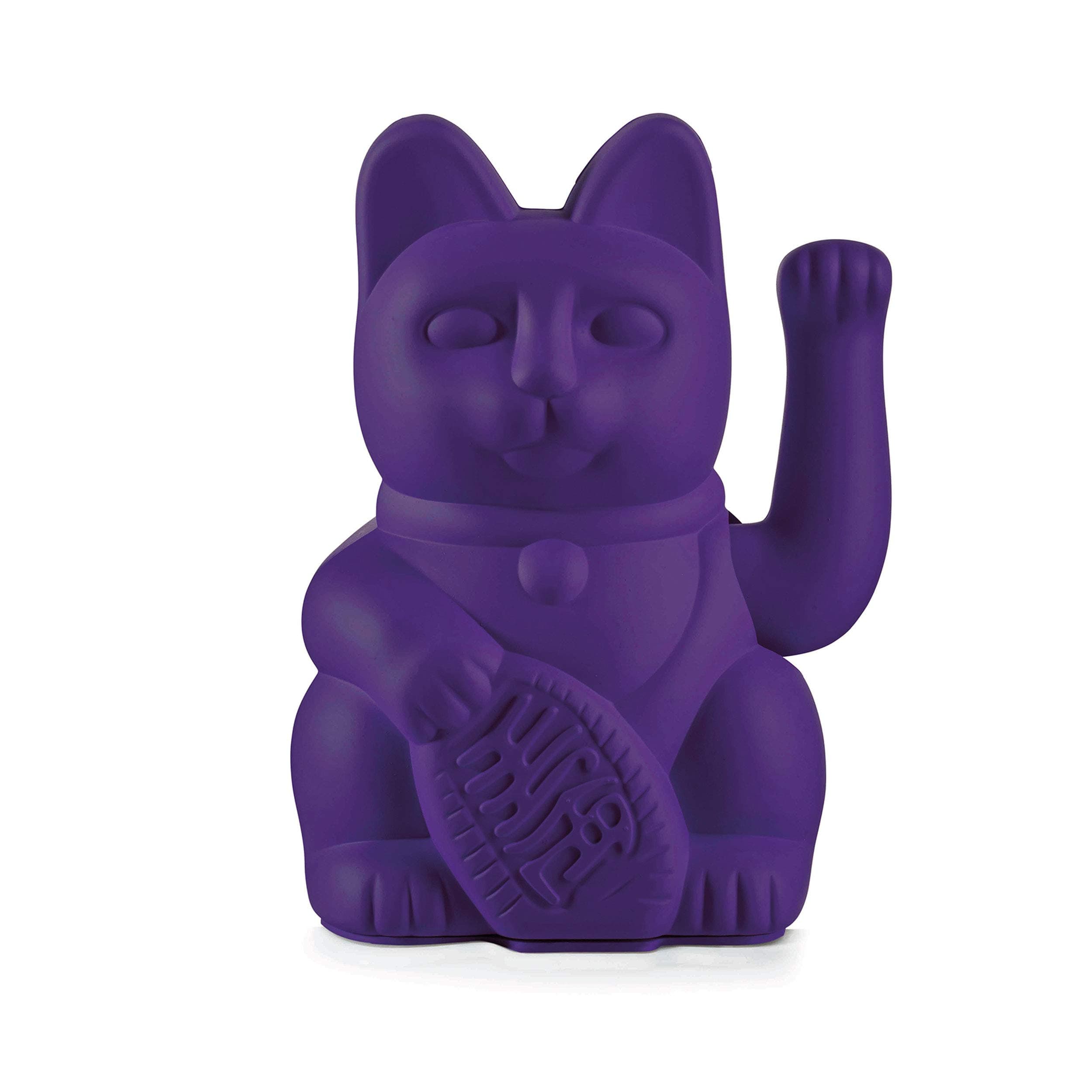 Purple Plastic Waving Cat