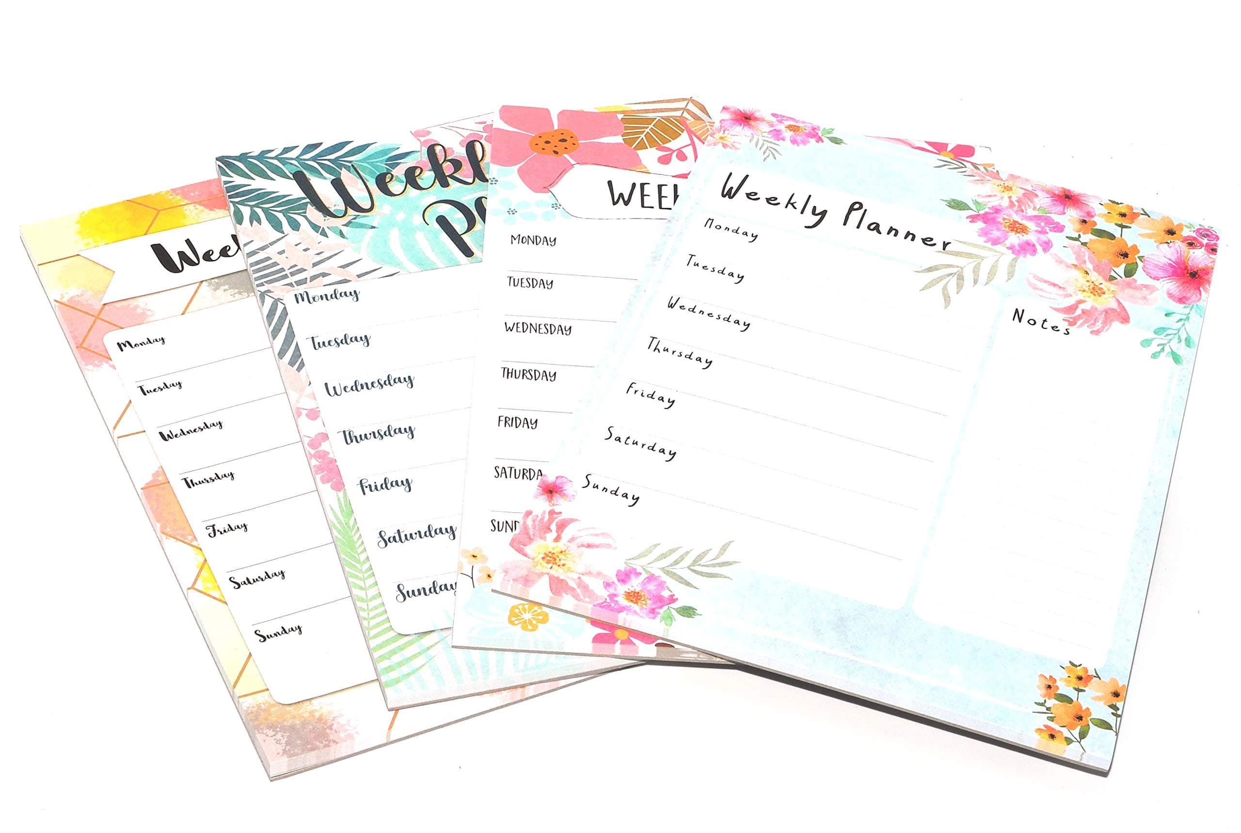 1x A4 Flowers Layout Weekly Planner Pad Design at Random