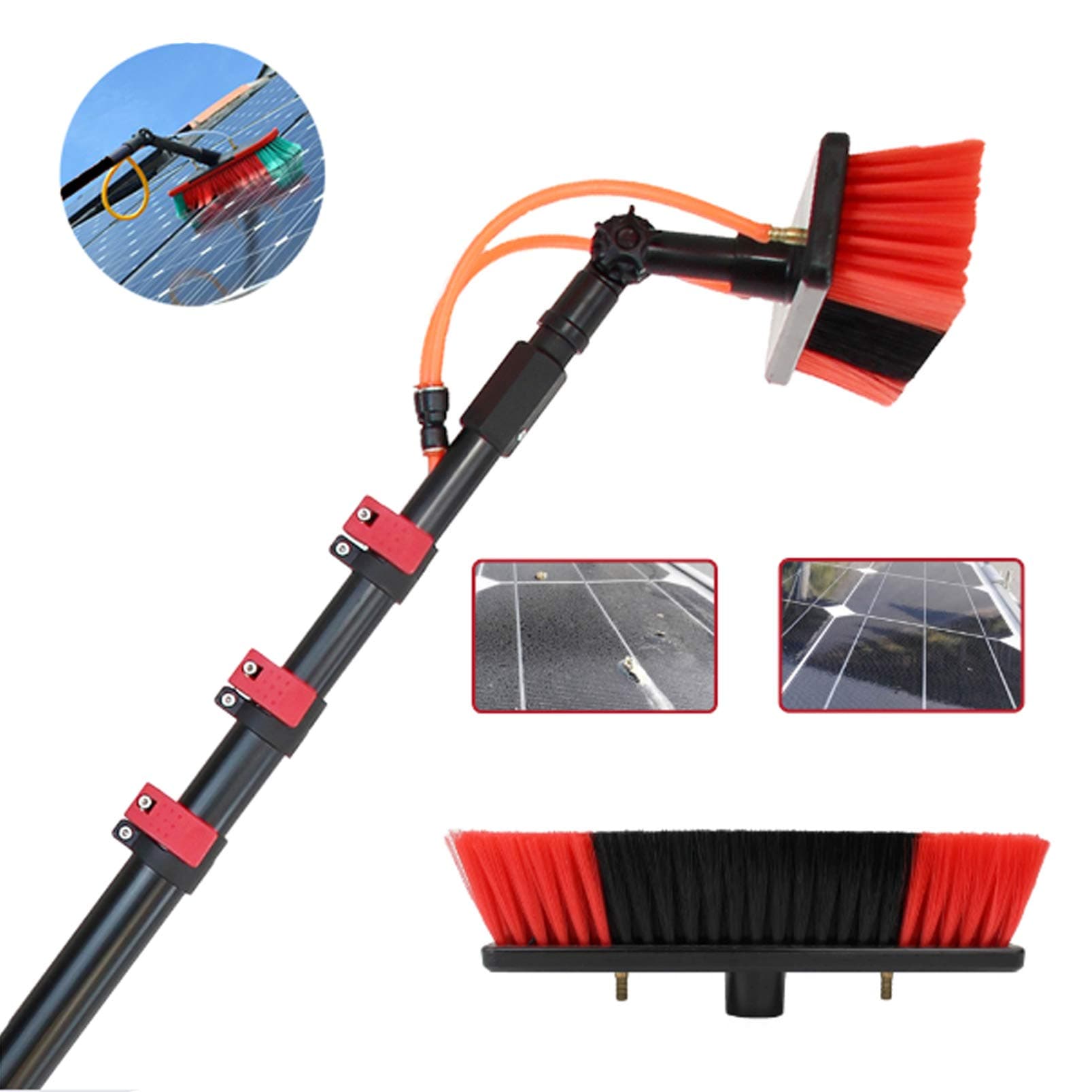 Telescopic Cleaning Photovoltaic Panels Window Clean Extension Pole Equipment for Glass Cleaning, Photovoltaic Panel Cleaning, Trucks