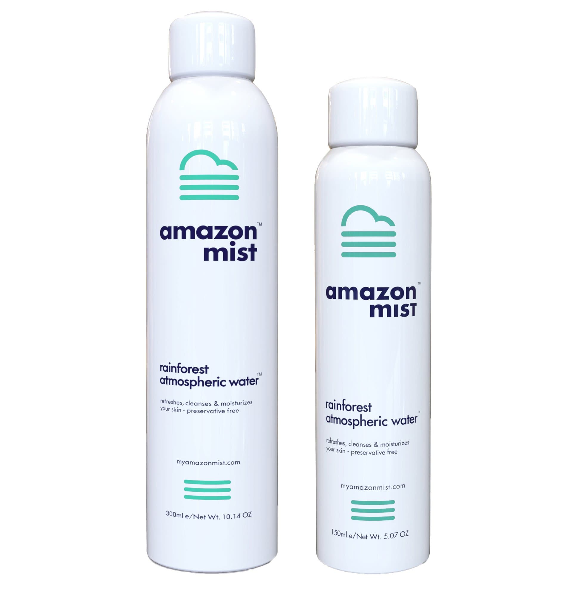 Amazon Mist truly unique Life-Giving Atmospheric Water sourced from the Amazonia Lower Clouds- Spray Bottle Facial Mist Body Spray Spa Water- Great helping to Relieve Itching, Irritation and Dryness on Any Skin Type. Also to Moisturize, Set or Enhance Makeup. NO OTHER WATER IS FORMED WITH THE PUREST OXYGEN AND 100% ORGANIC POTASSIUM RELEASED BY RICHEST FLORA ON EARTH. NO CHEMICAL NO ADDITIVES (Storm Pack 150 ml + 300 ml)