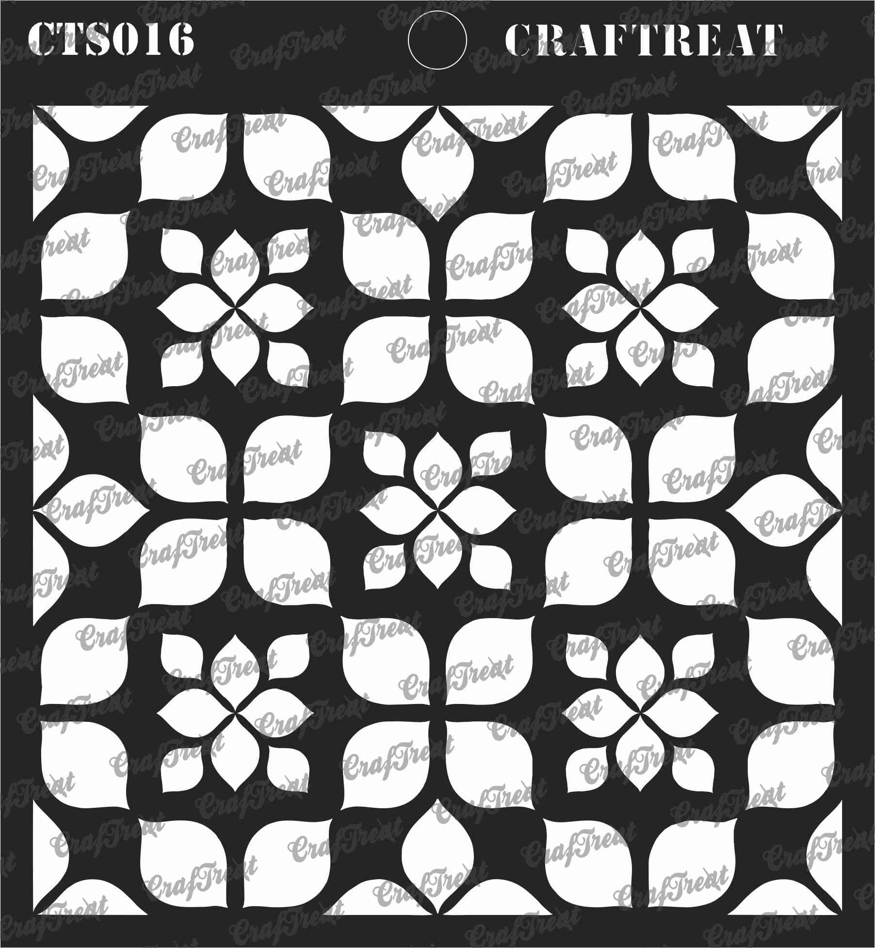 CrafTreat Paisly Stencil for Fabric Painting - 2 Step Paisley Stencil - Size: 6X6 Inches - Layered Flower Stencils for Craft - Floral Stencil for Wall Painting - Flower Stencils for Wall Painting