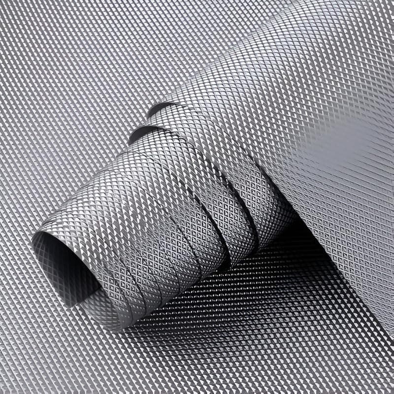 - GripEasy Ethylene Vinyl Acetate 50 Cm X 5 M Silver Food Grade Eva Multipurpose Shelf Liners - Drawer, Cupboard, Dining, Almirah Shelf Mat Roll (Diamond Texture Silver)