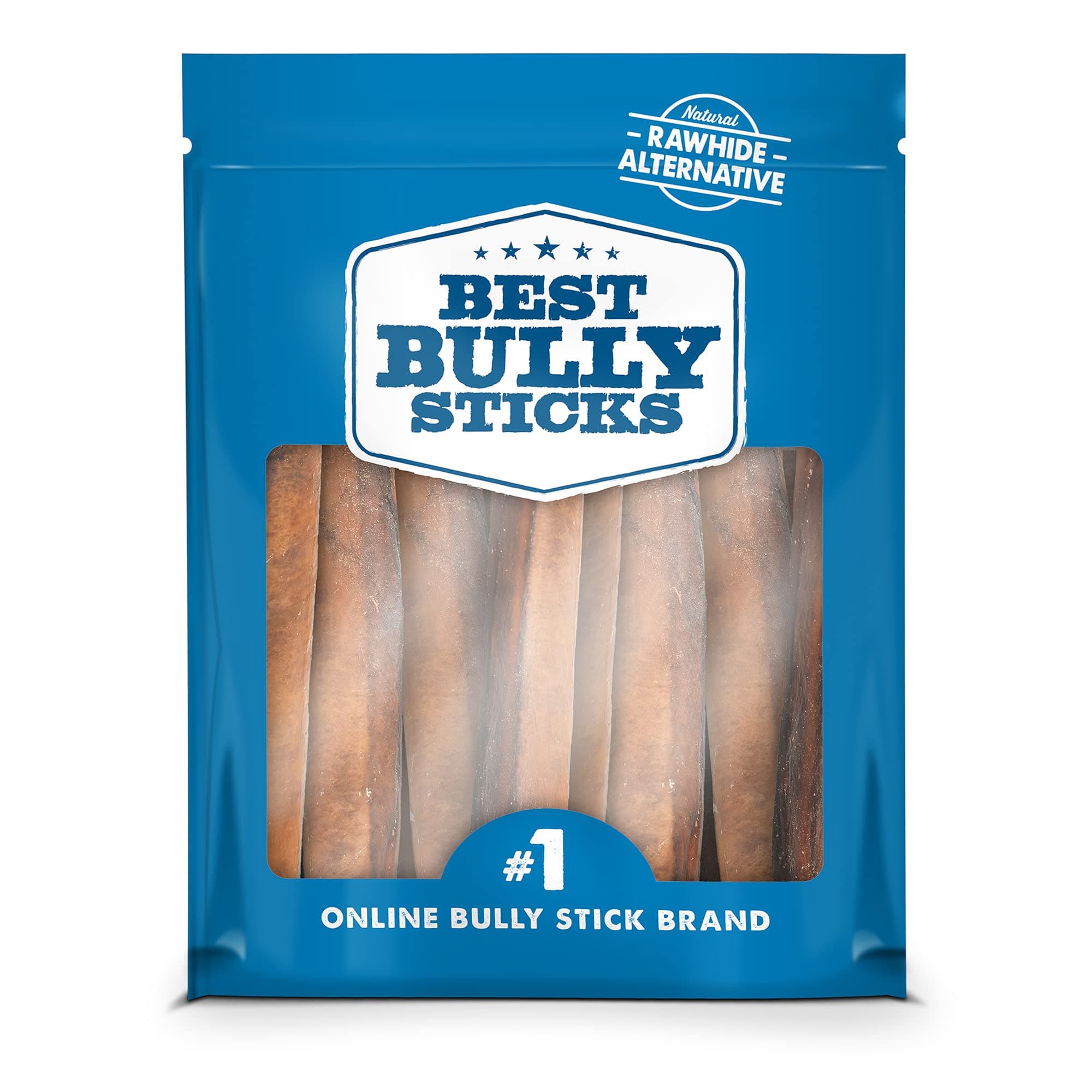 Best Bully Sticks All-Natural Premium 6 Inch Jumbo Bully Sticks for Large Dogs - USA Baked & Packed - 100% Grass-Fed Beef - Single Ingredient Grain & Rawhide Free Dog Chews - 25 Pack