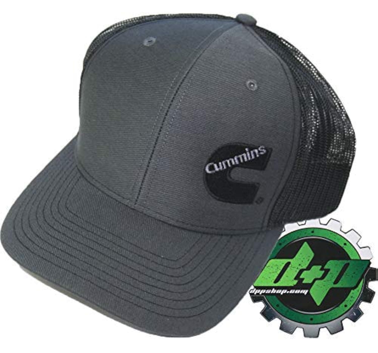 Dodge Cummins Trucker hat Ball Richardson Charcoal Grey Black mesh snap Back