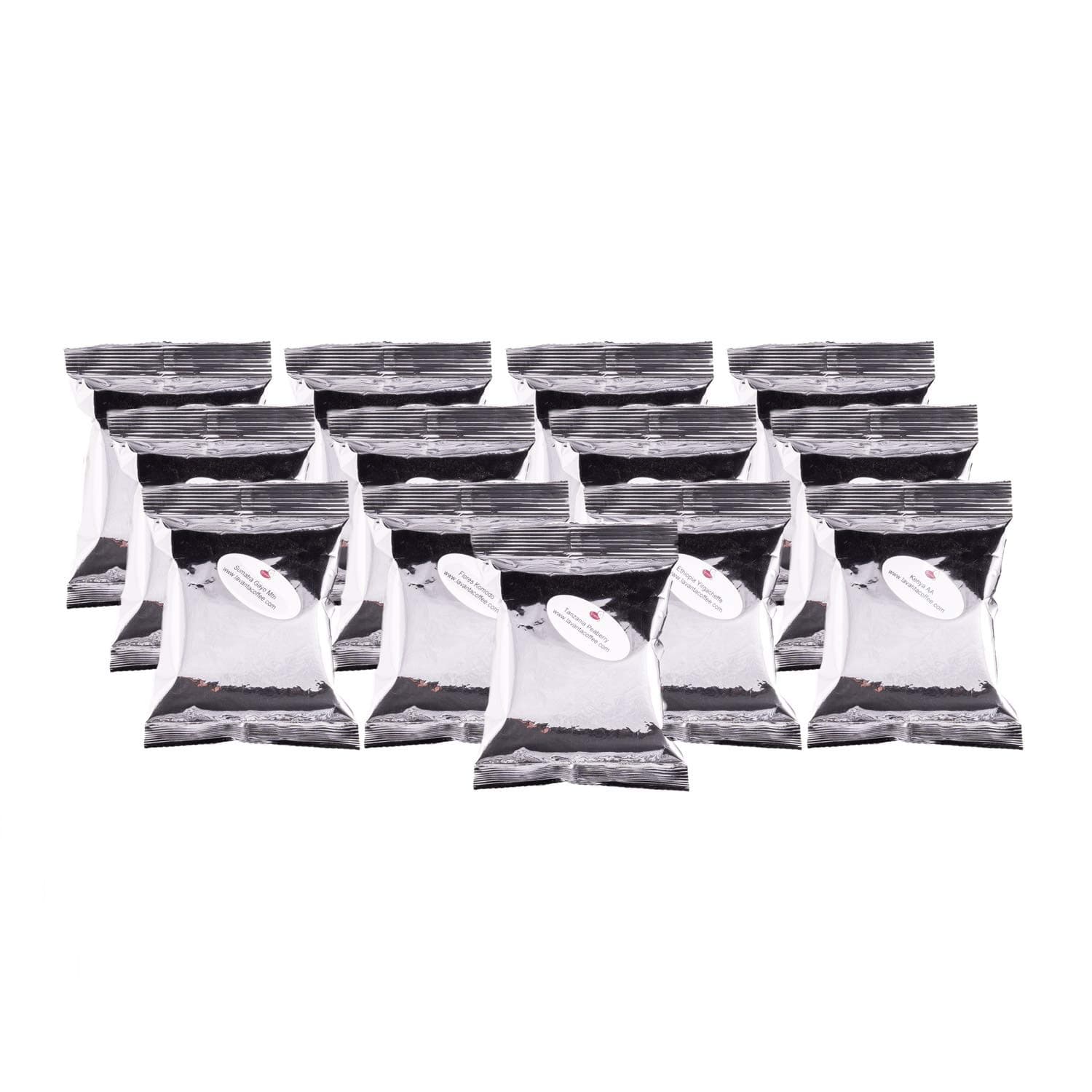 A Taste Around The World Fresh Roasted Coffee Sampler Pack 13 2oz bags (Whole Bean)