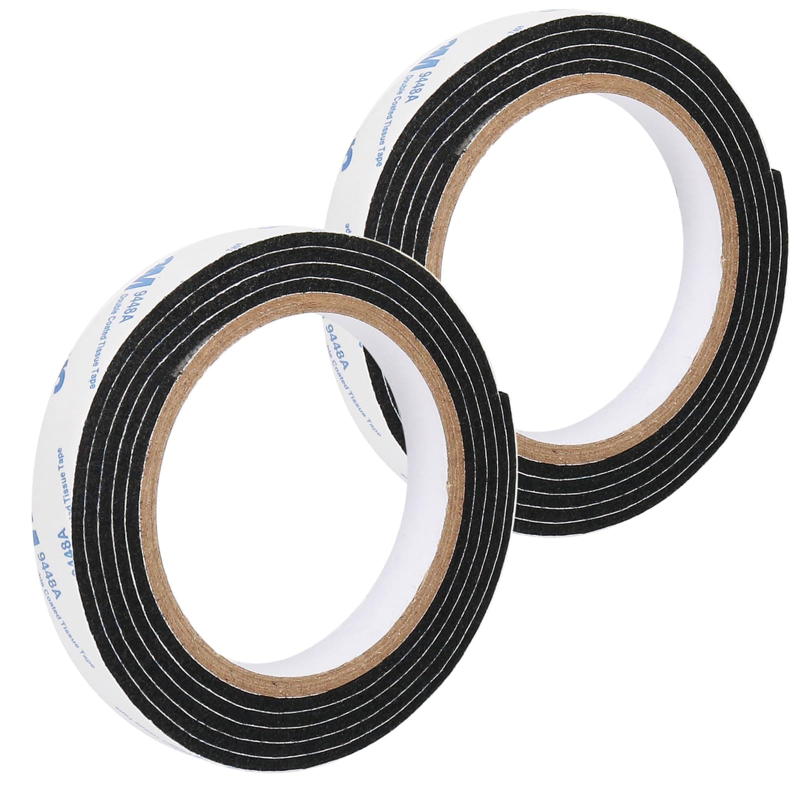 Shintop Felt Tape DIY Adhesive Heavy Duty Felt Strip Roll Cut into Any Shape to Protect Your Hardwood and Laminate Flooring, 0.5 x 59 Inches (Pack of 2, Black)