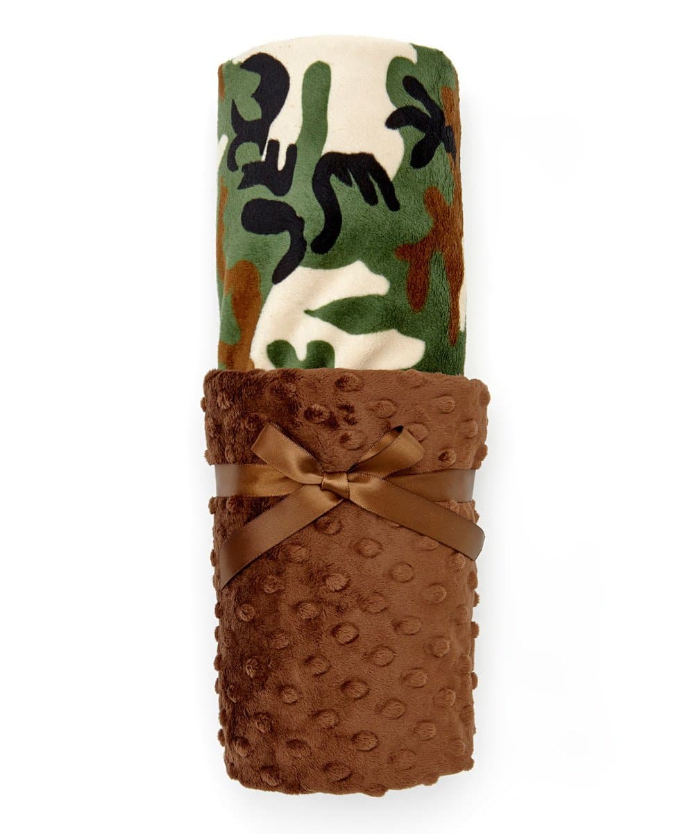 Baby Boy Original Mimi Receiving Blanket, Camo, Brown/Black/Tan/Green
