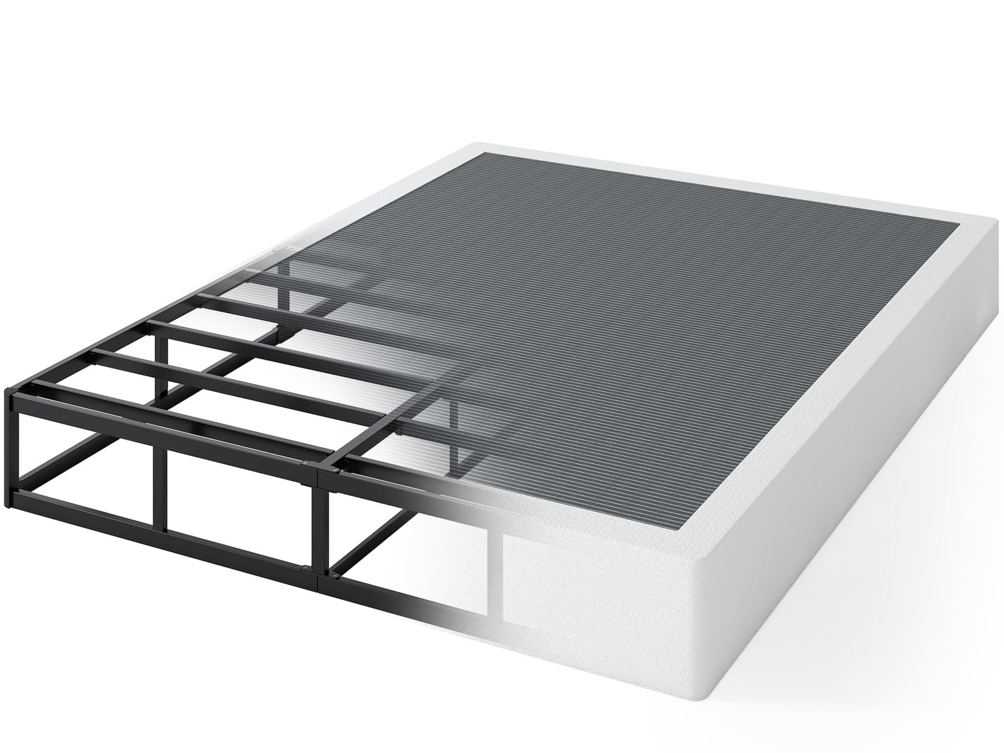 9 Inch High Profile Box Spring, Sturdy Metal Frame Mattress Foundation, Easy Assembly, Quiet & Noise-Free, Full Size